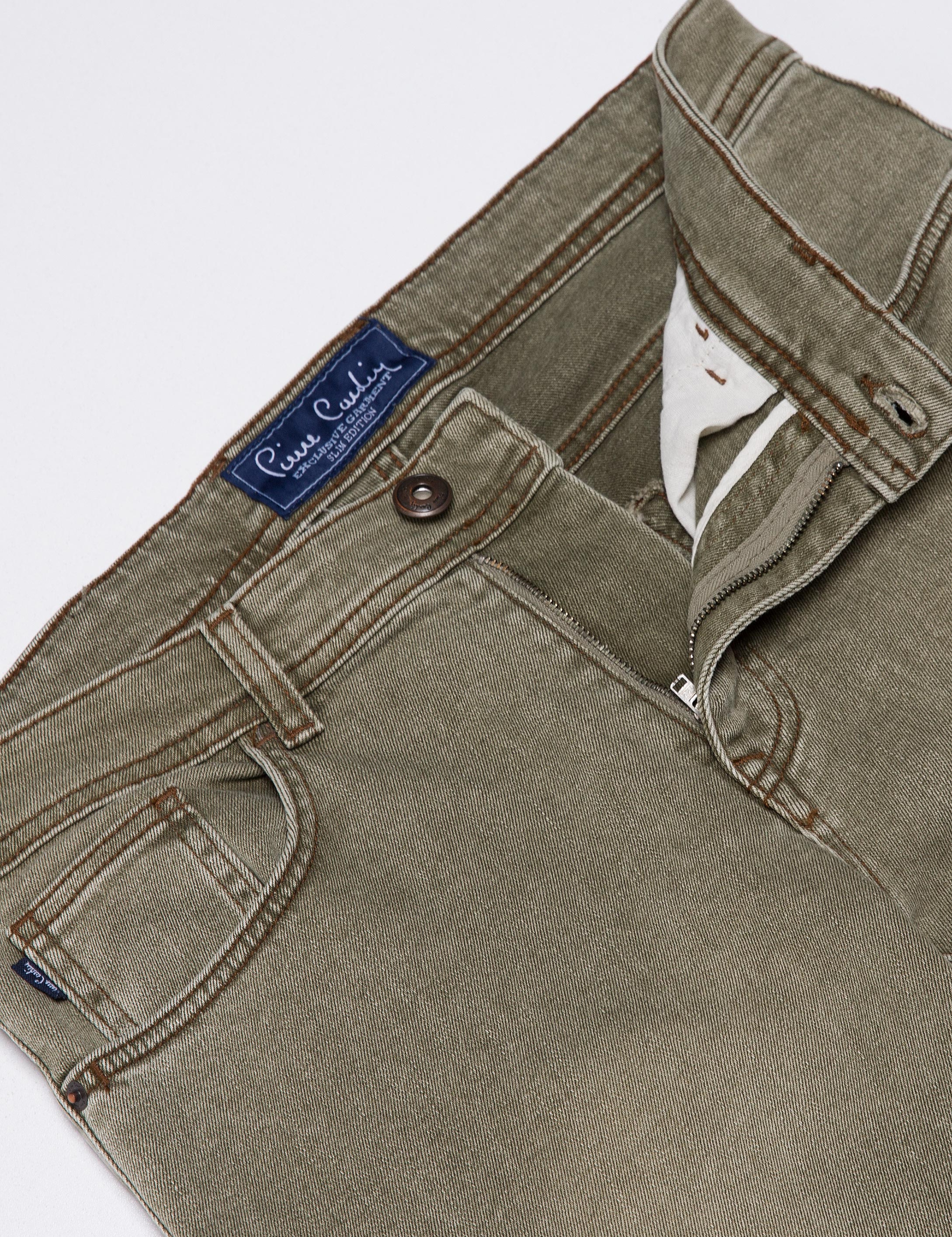 Yeşil Slim Denim Pantolon - Image 2