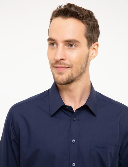 Lacivert Regular Fit Uzun Kollu Basic Gömlek - 50207625037