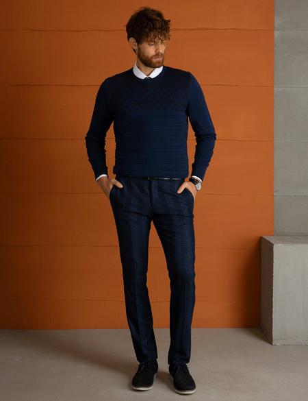 Lacivert Slim Fit Pantolon - 50194513002