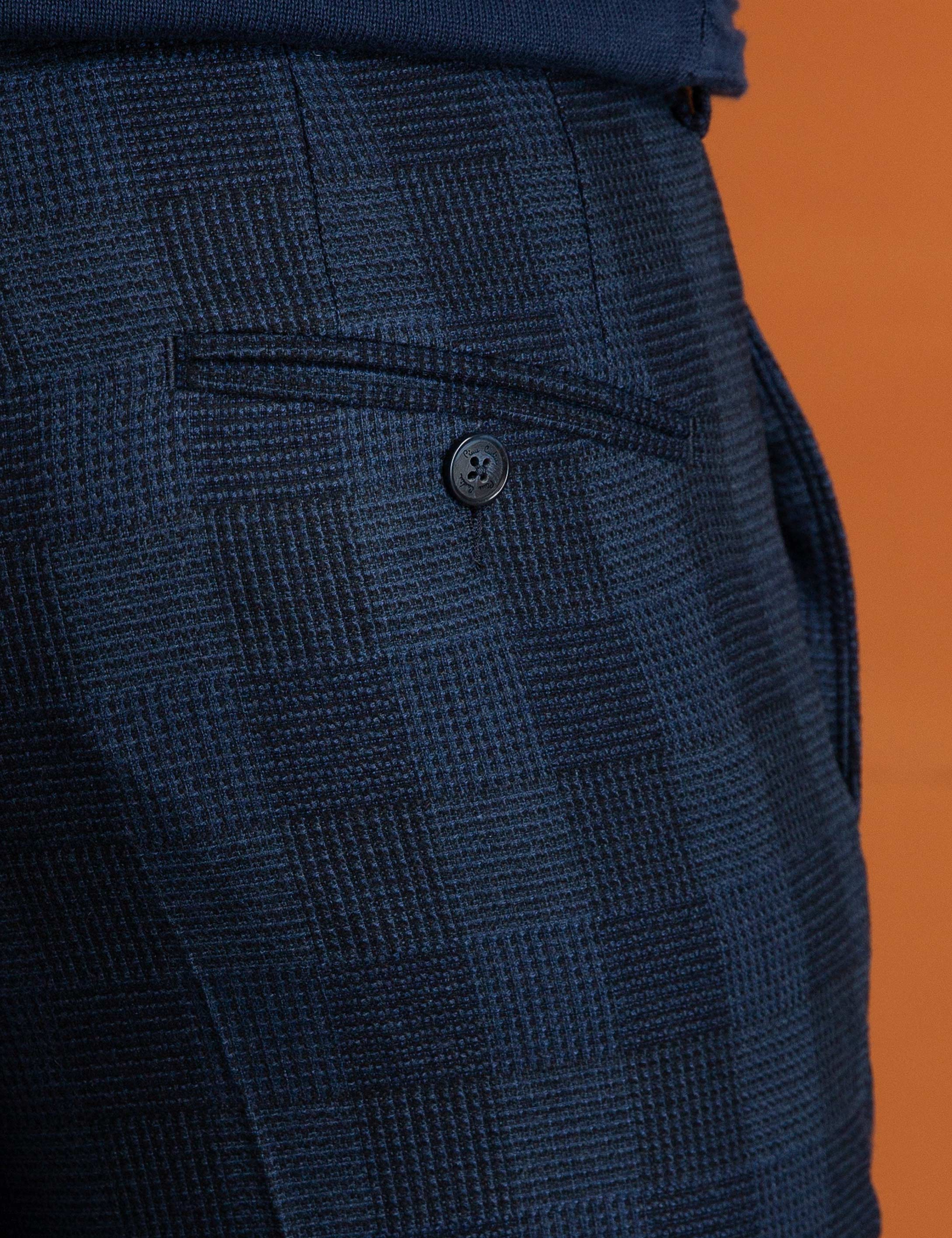 Lacivert Slim Fit Pantolon - Image 4