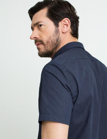 Lacivert Regular Fit Kısa Kollu Gömlek - 50187622001