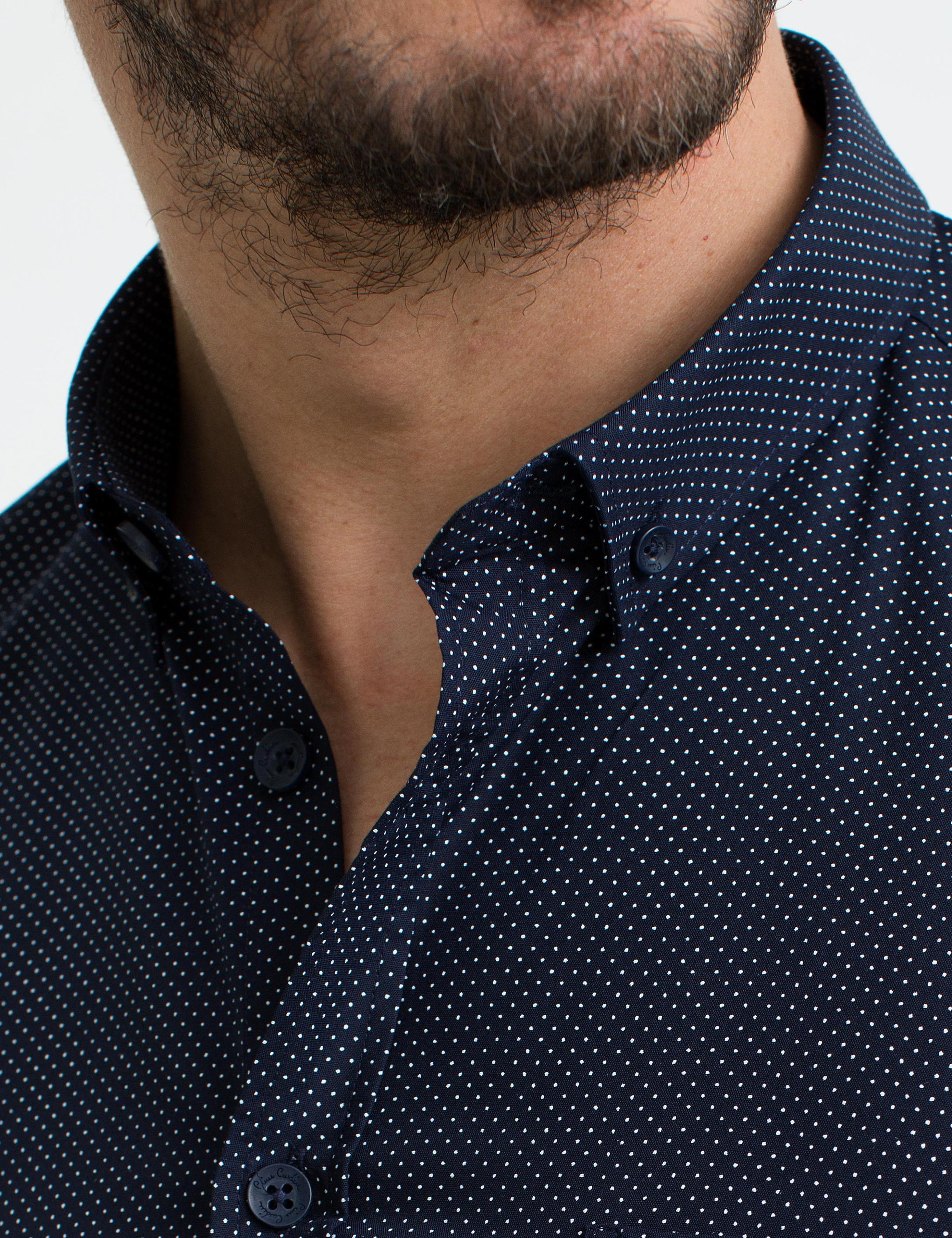 Lacivert Regular Fit Kısa Kollu Gömlek