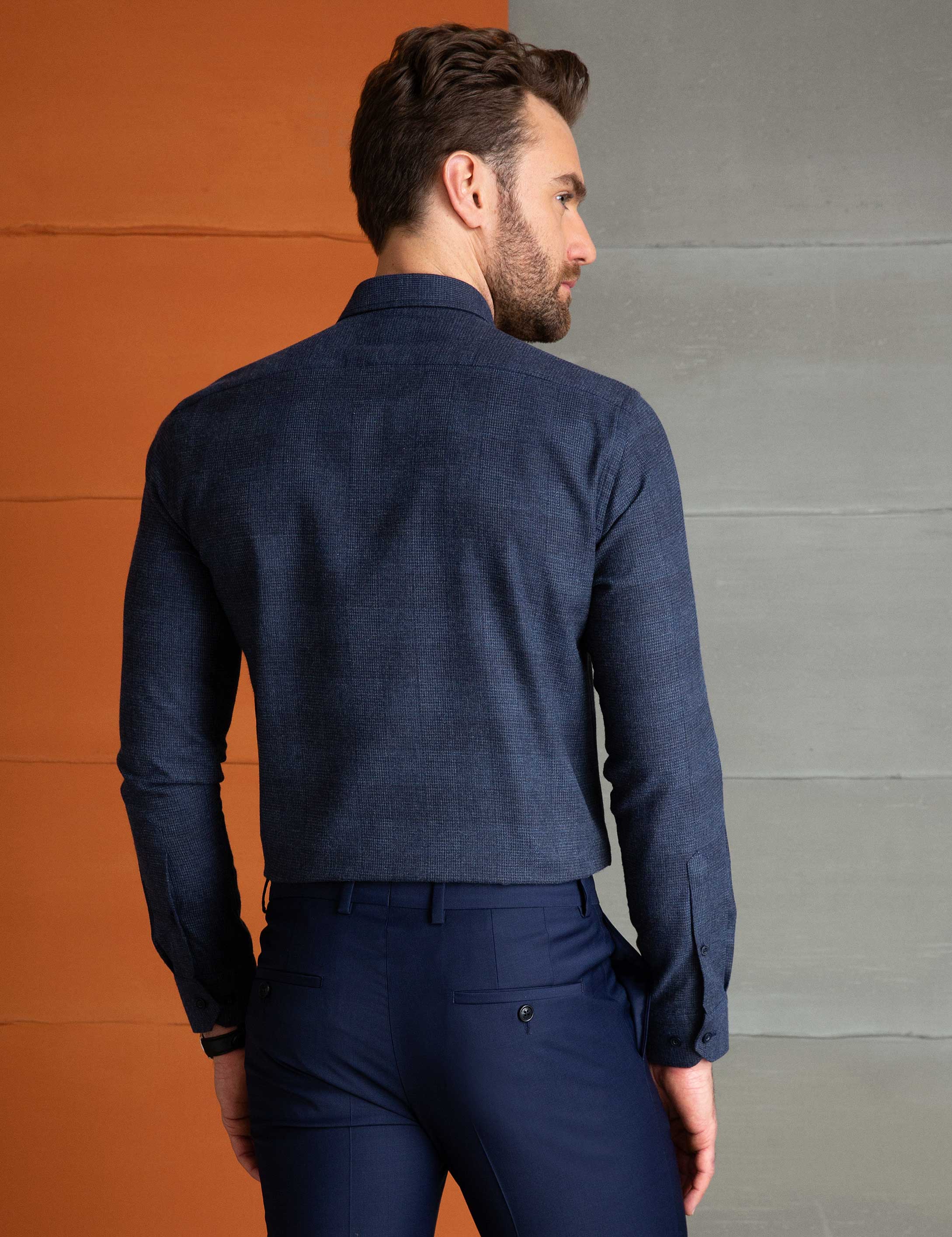 Lacivert Slim Fit Gömlek