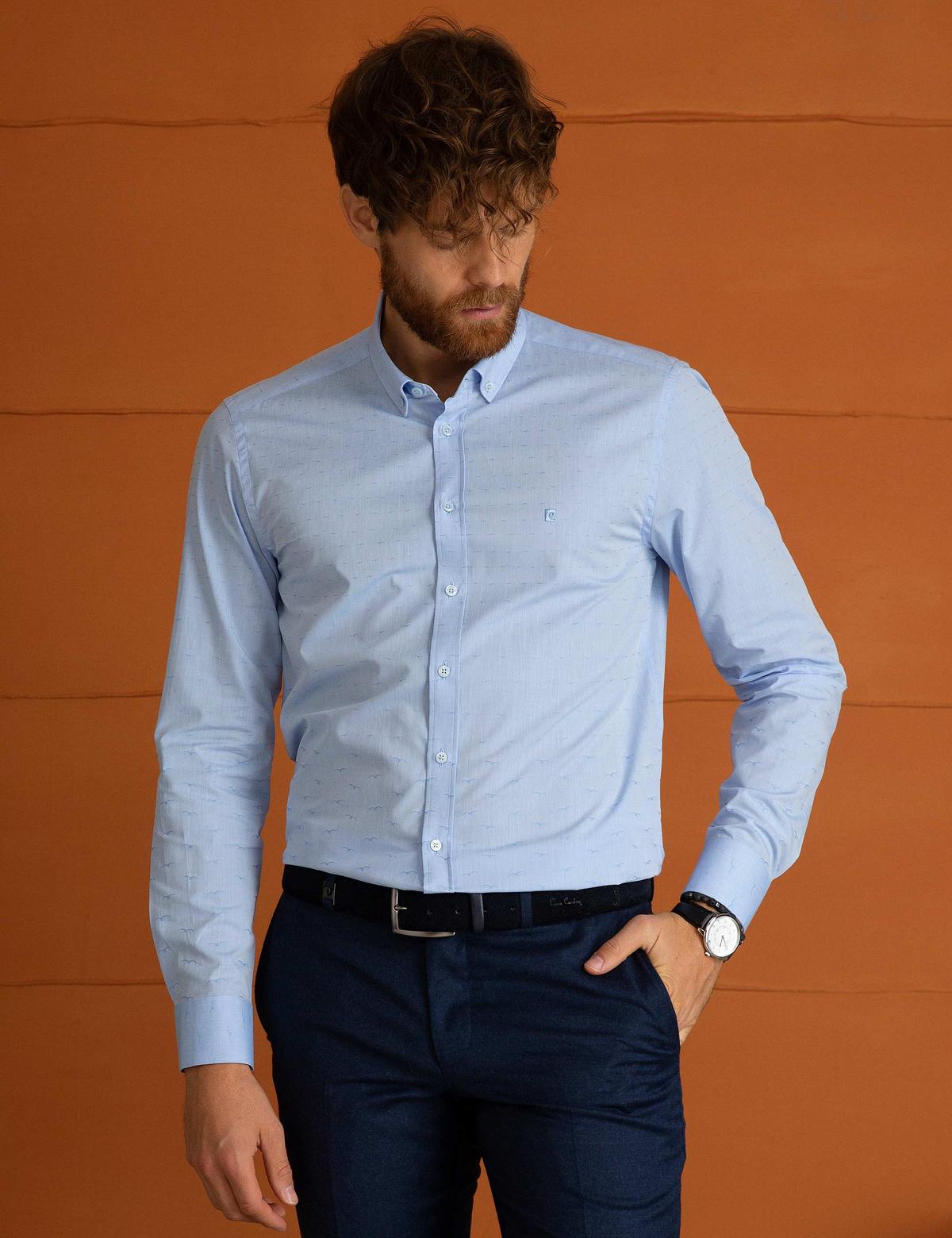 Açık Mavi Slim Fit Gömlek - 50205313006