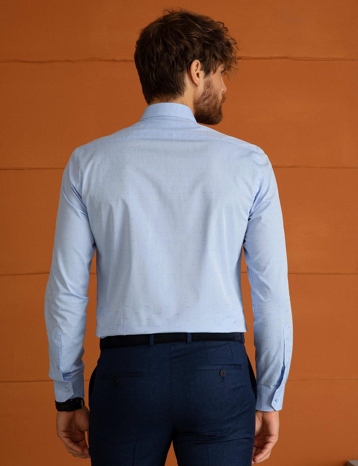 Açık Mavi Slim Fit Gömlek - 50205313006