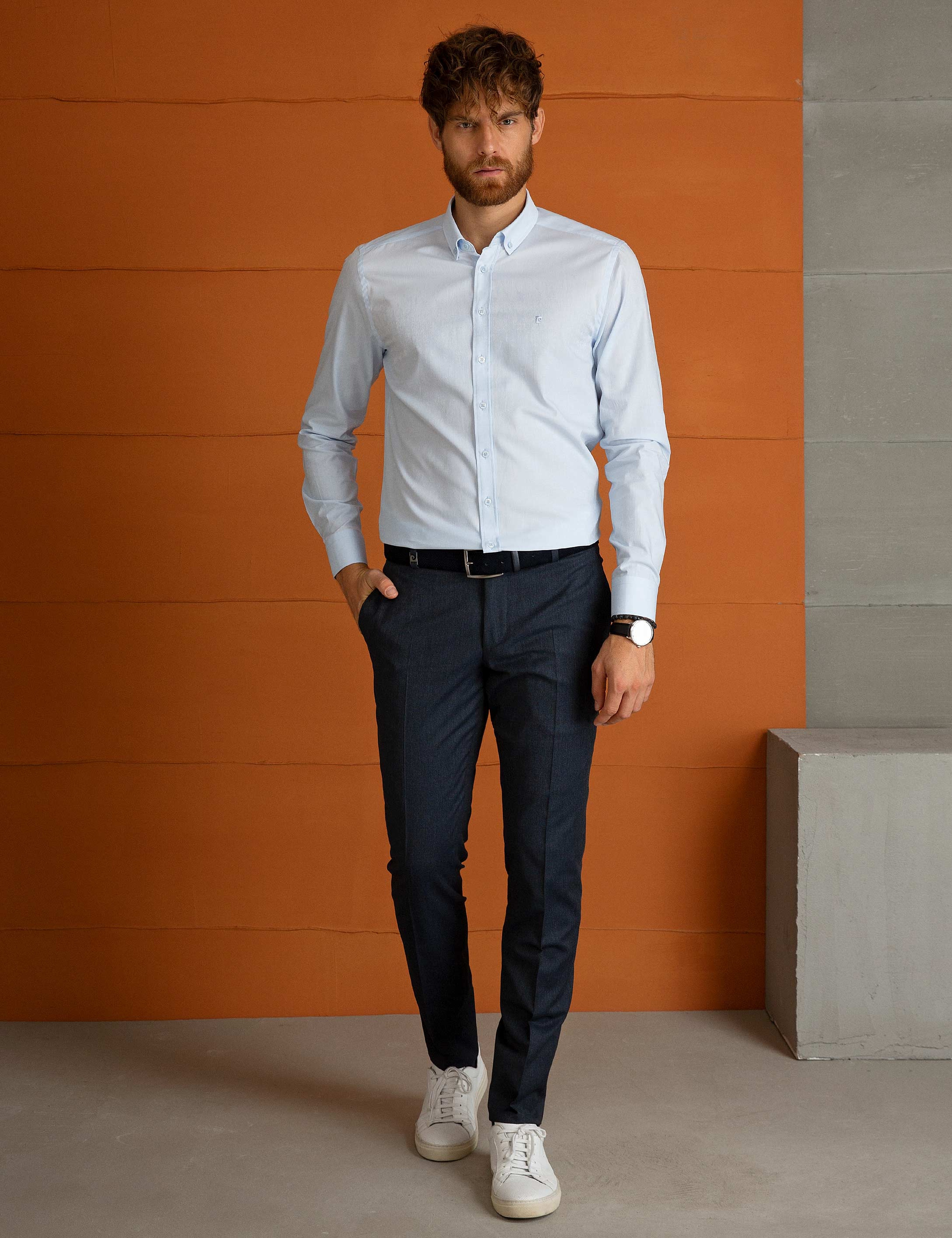 Açık Mavi Slim Fit Gömlek