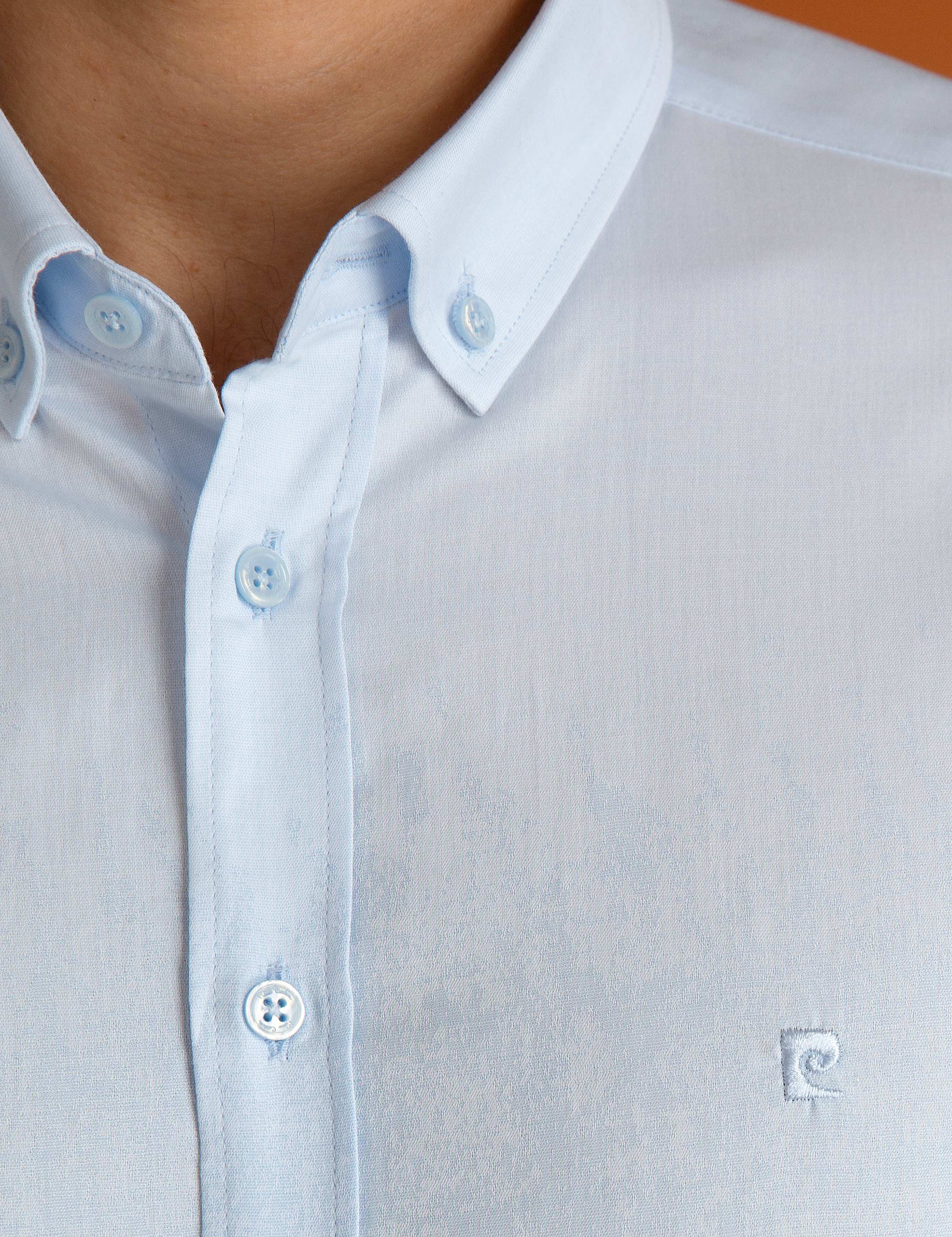 Açık Mavi Slim Fit Gömlek - Image 4