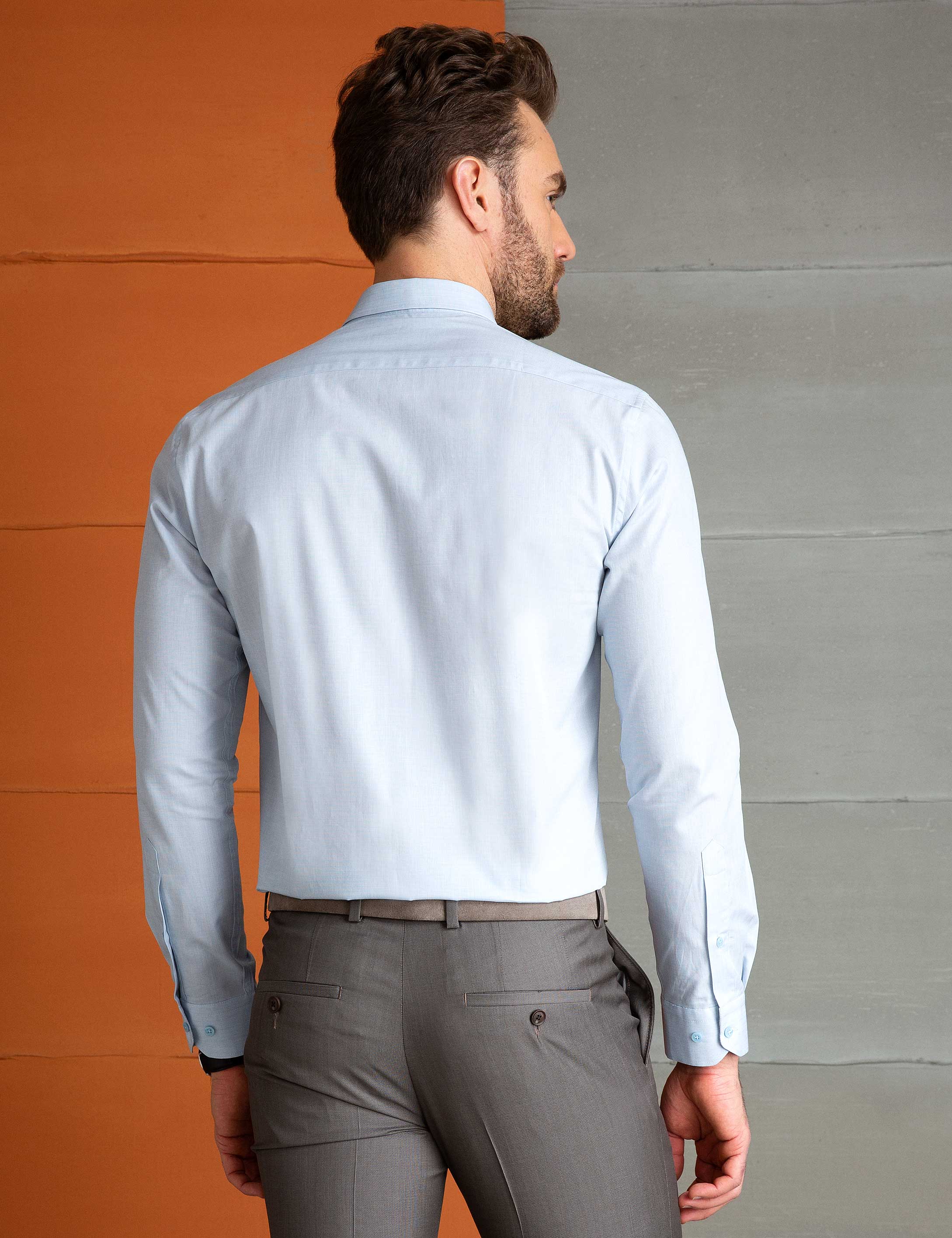 Çok Renkli Slim Fit Uzun Kollu Gömlek - Image 2
