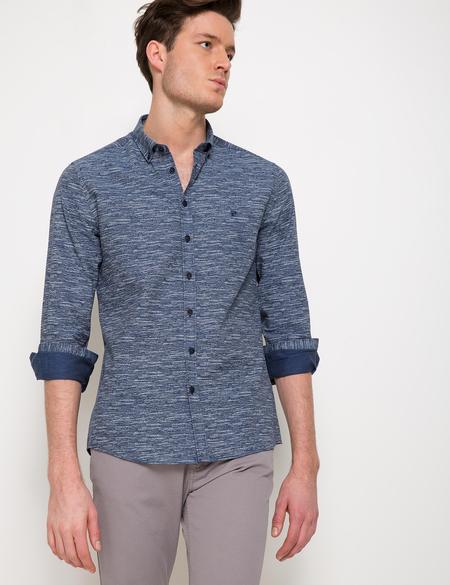 Slim Lacivert Gömlek - 50187970016