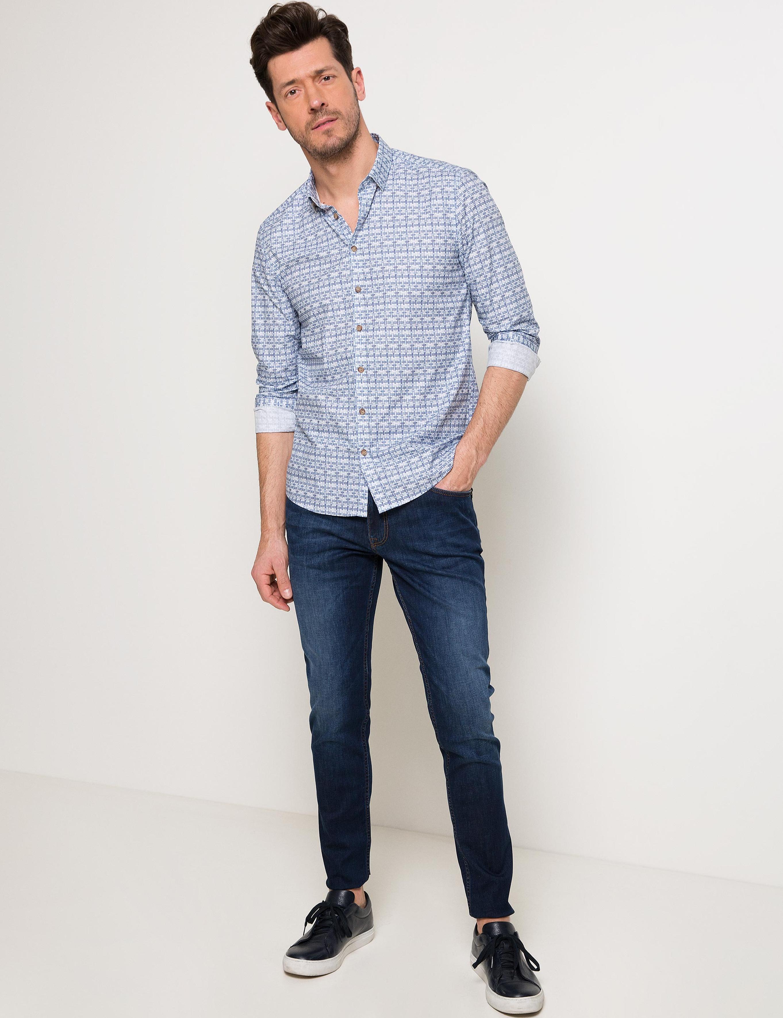 Mavi Slim Fit Gömlek