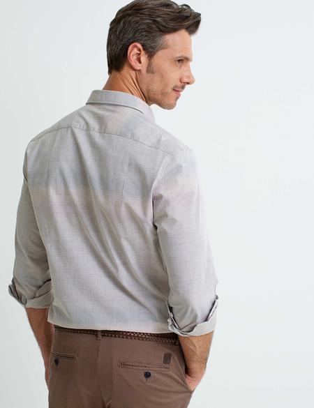 Bej Slim Fit Uzun Kollu Gömlek - 50187573010