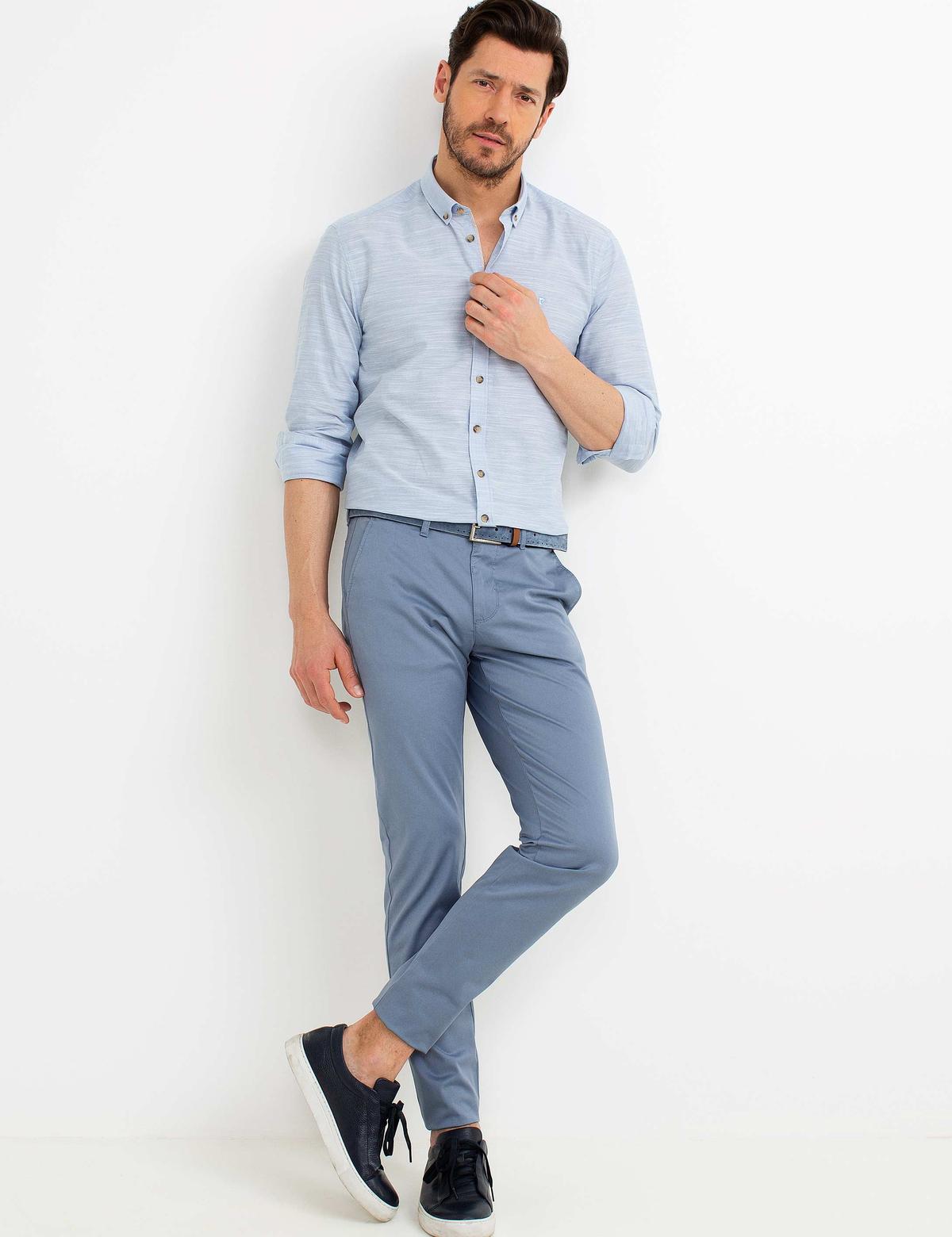 Slim Mavi Gömlek - 50188487001