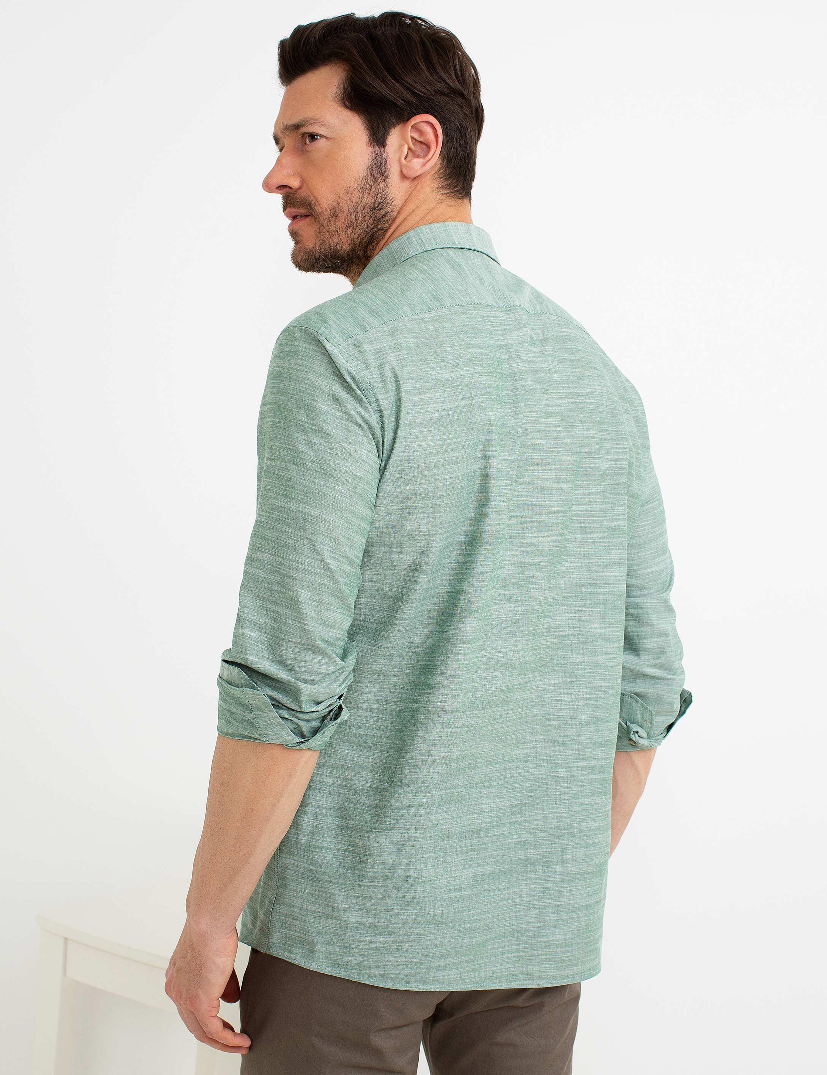 Yeşil Slim Fit Gömlek
