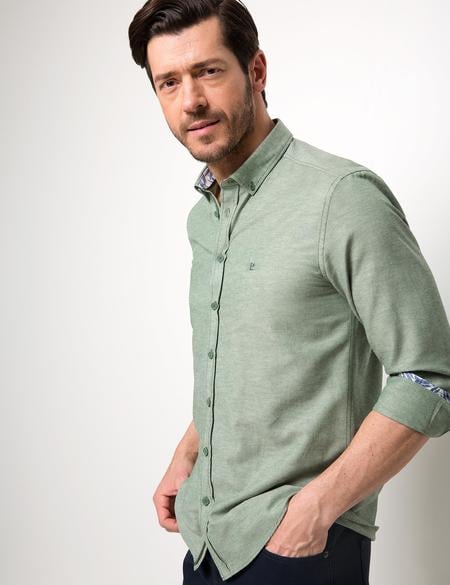 Slim Yeşil Gömlek - 50188500010