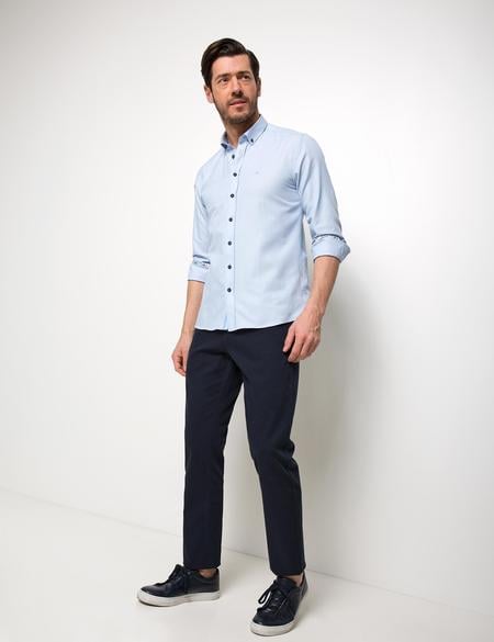 Açık Mavi Slim Fit Gömlek - 50188500091