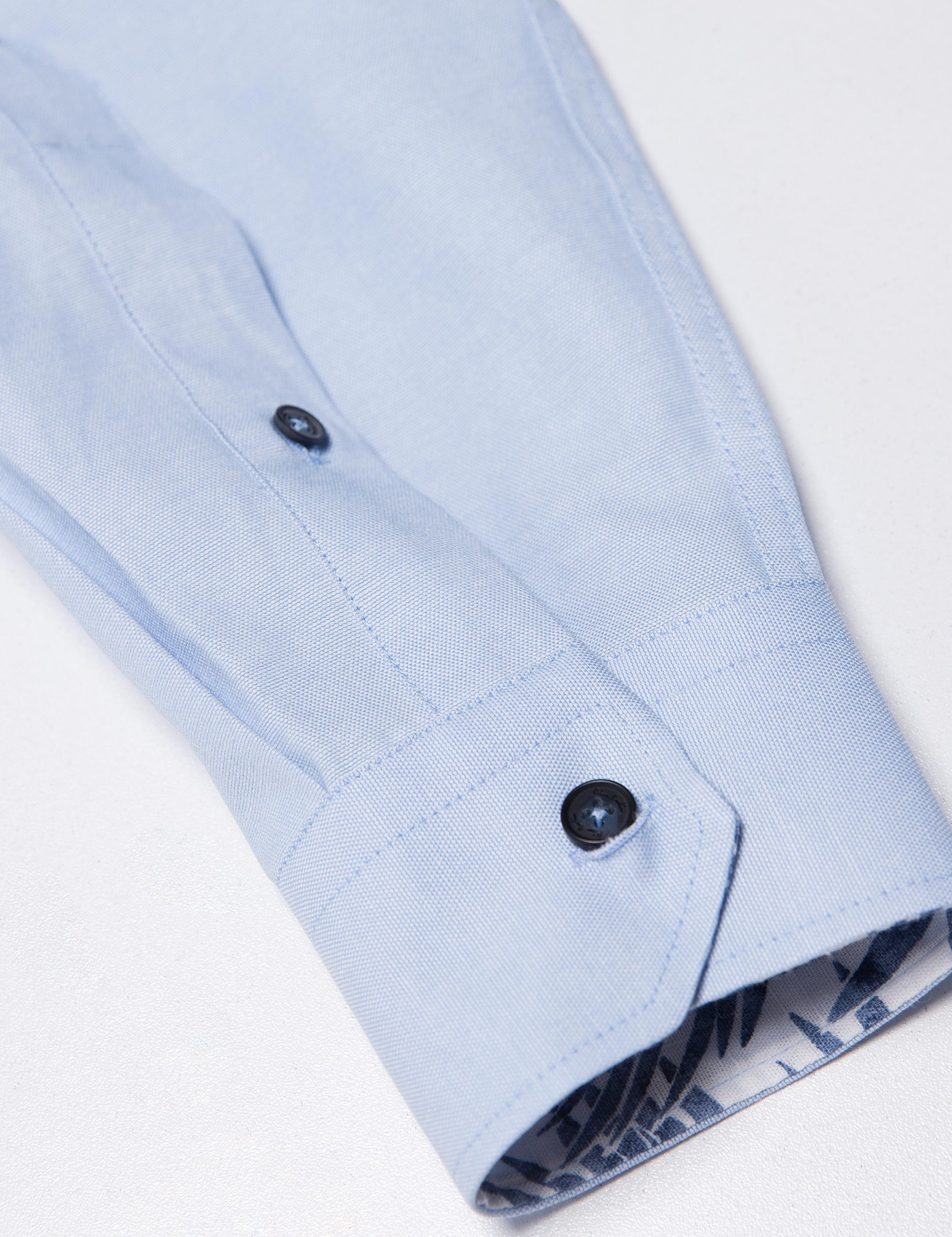 Açık Mavi Slim Fit Gömlek - Image 4