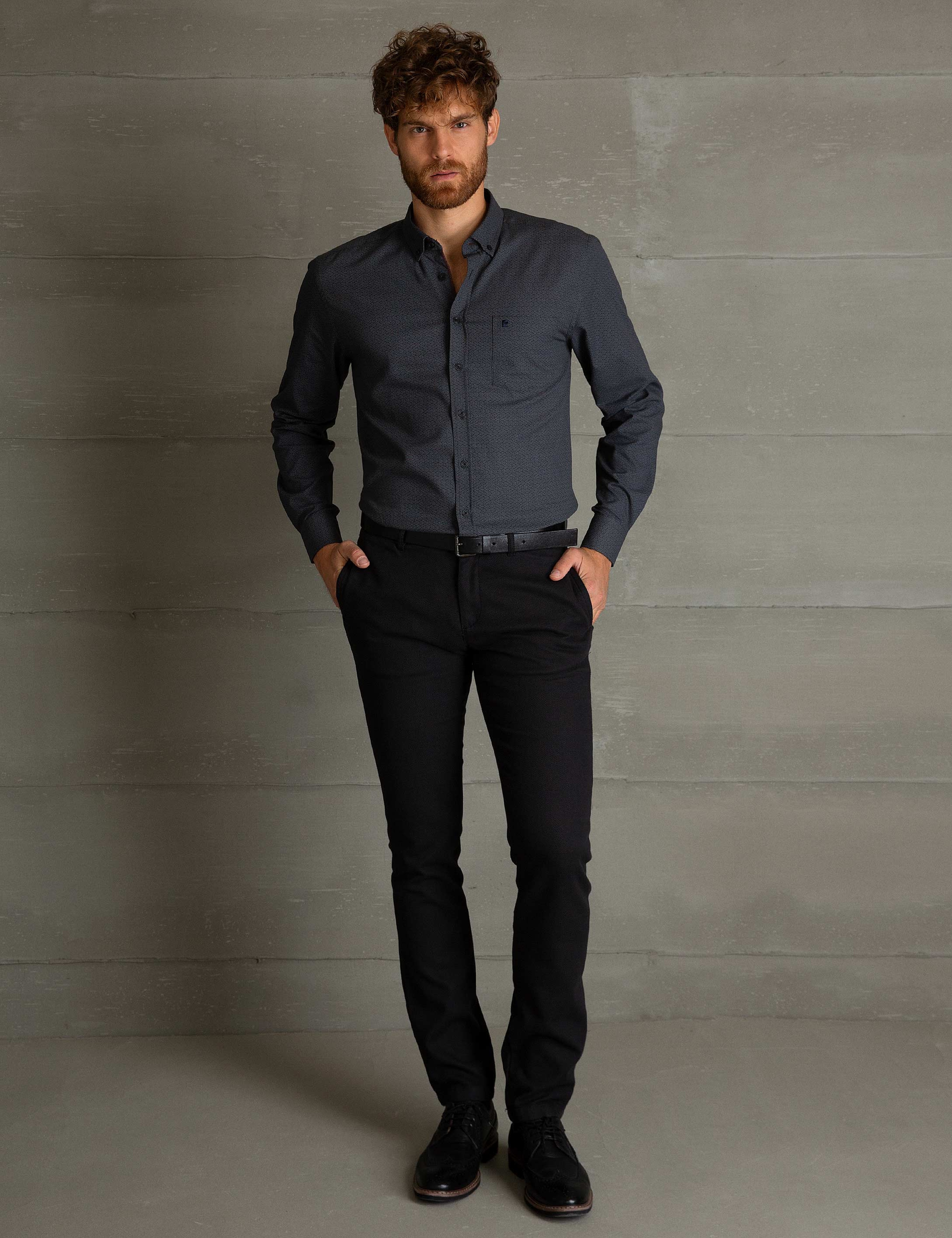 Siyah Regular Fit Gömlek - Image 1