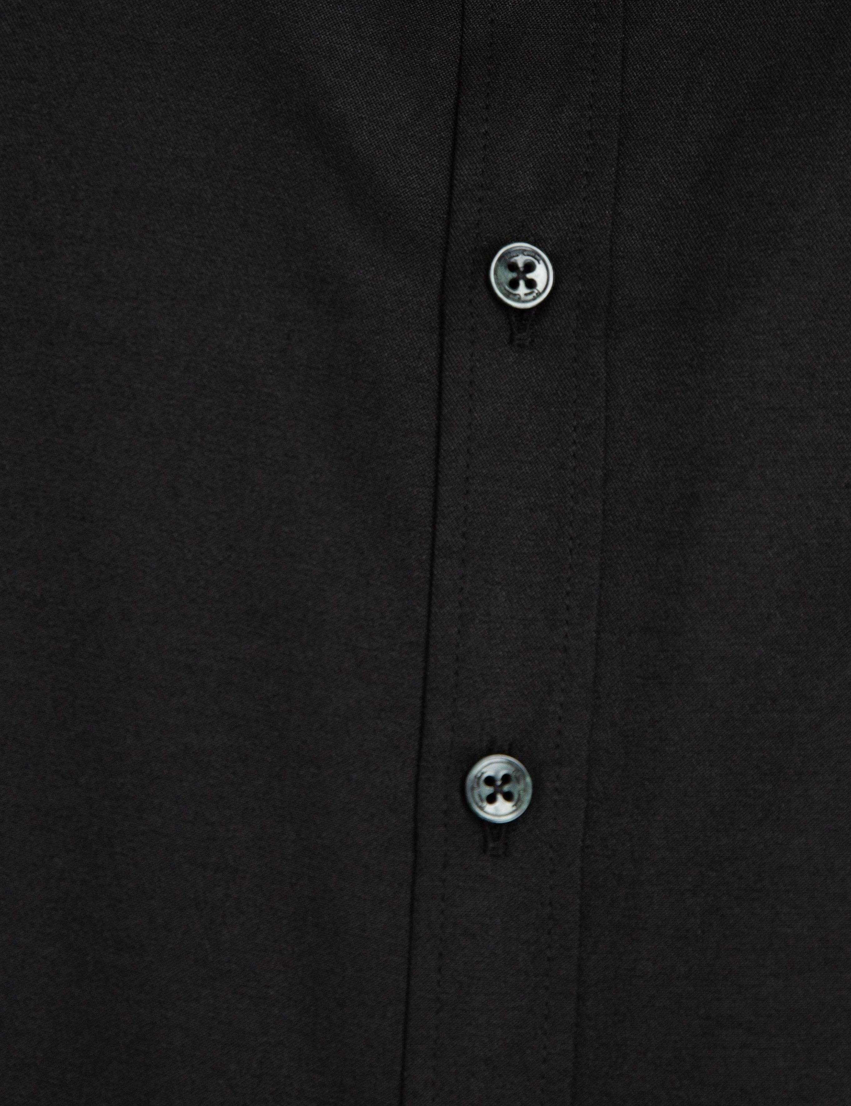 Siyah Regular Fit Basic Gömlek