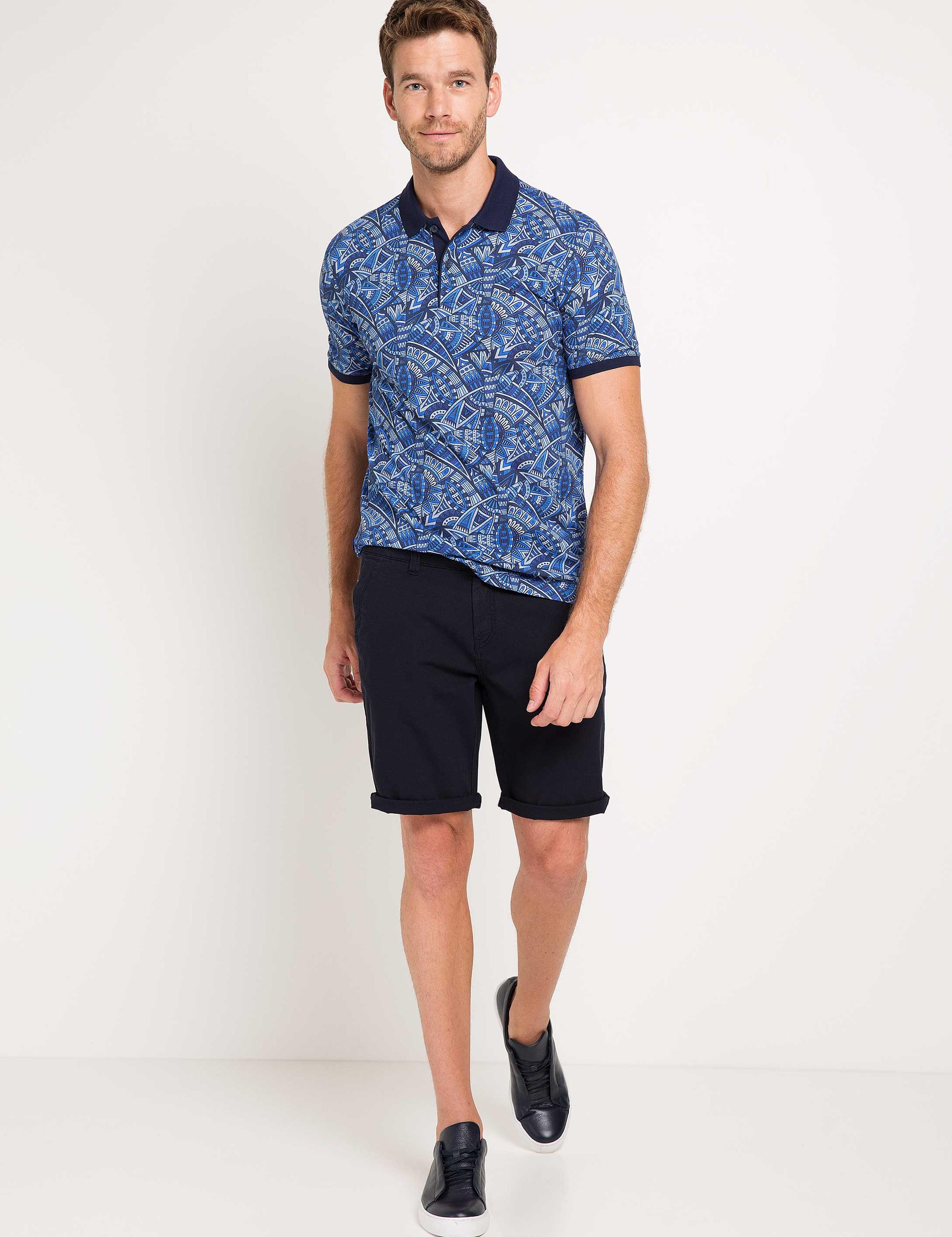 Lacivert Slim Fit Polo Yaka T-Shirt