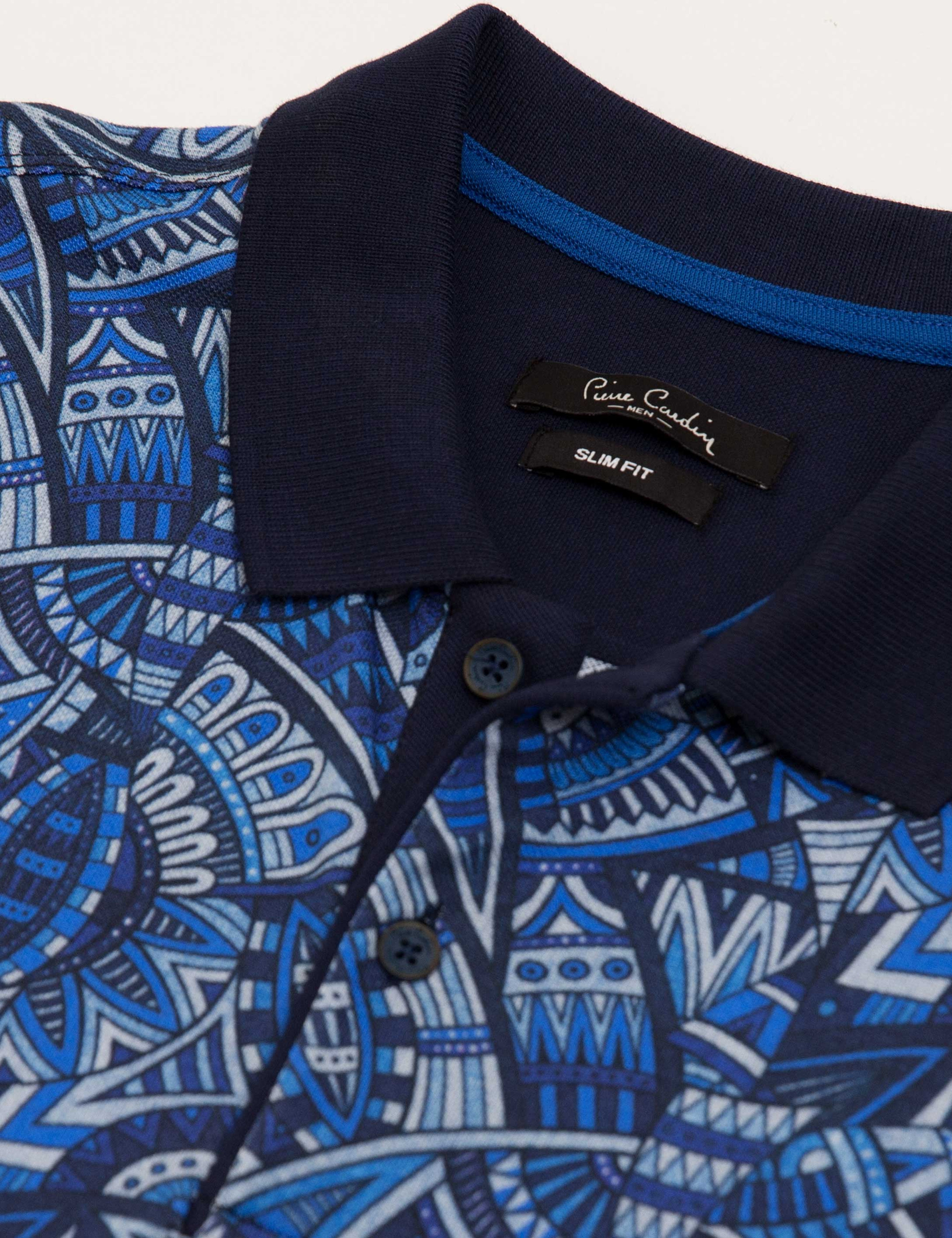 Lacivert Slim Fit Polo Yaka T-Shirt - Image 4