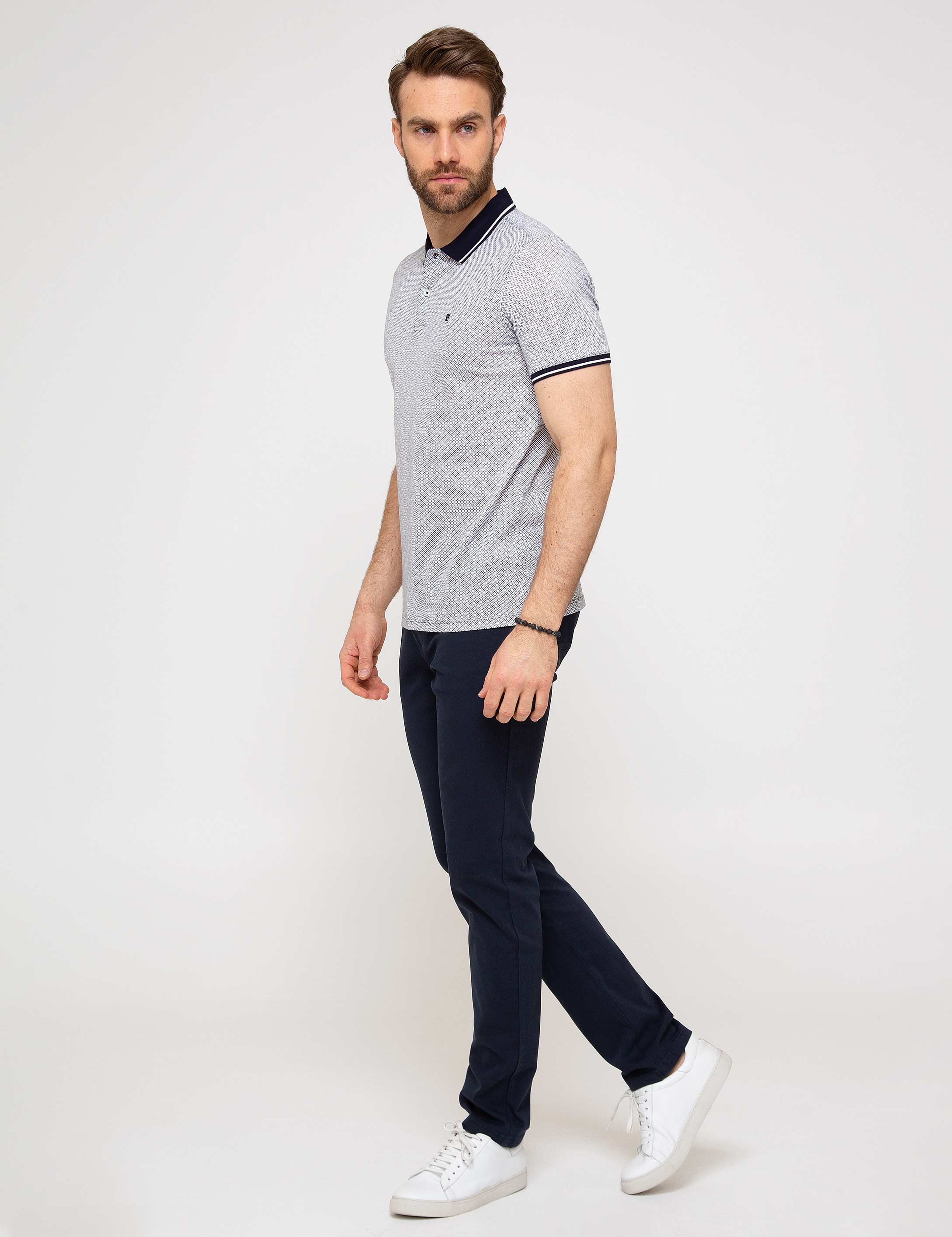 Lacivert Slim Fit Chino Pantolon - Image 2