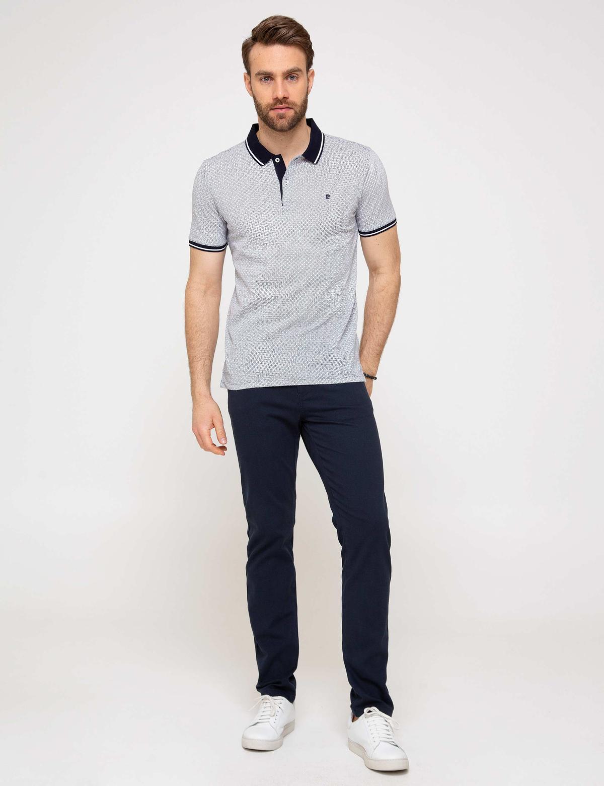 Lacivert Slim Fit Chino Pantolon