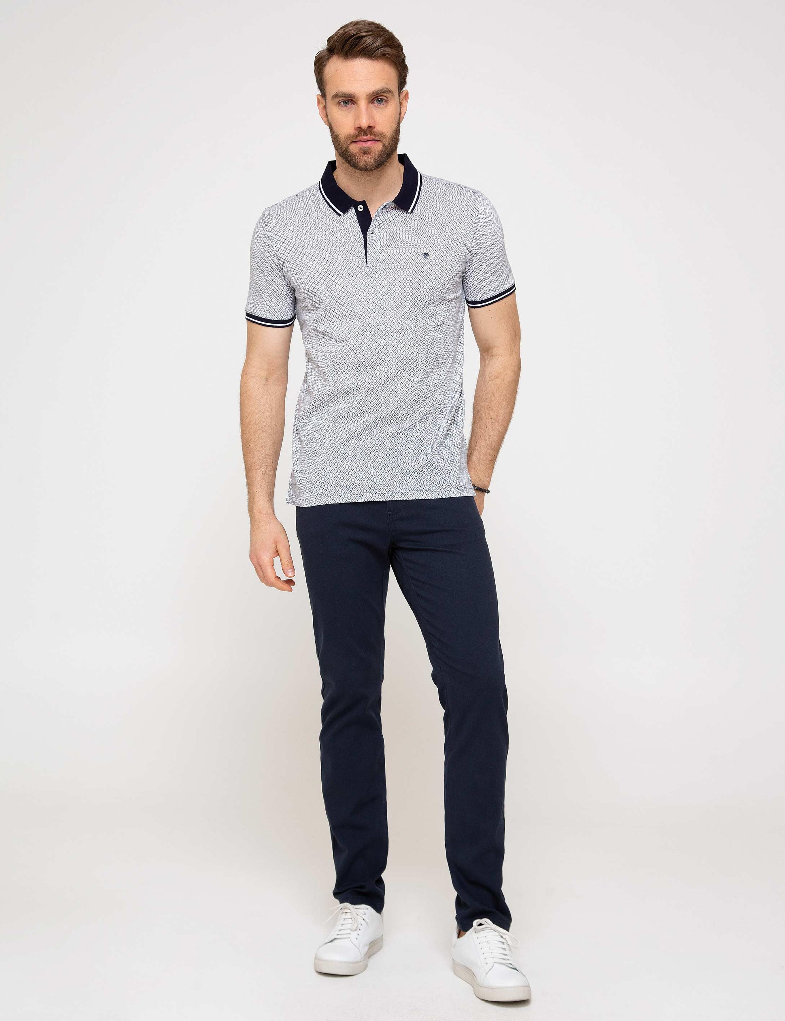 Lacivert Slim Fit Chino Pantolon