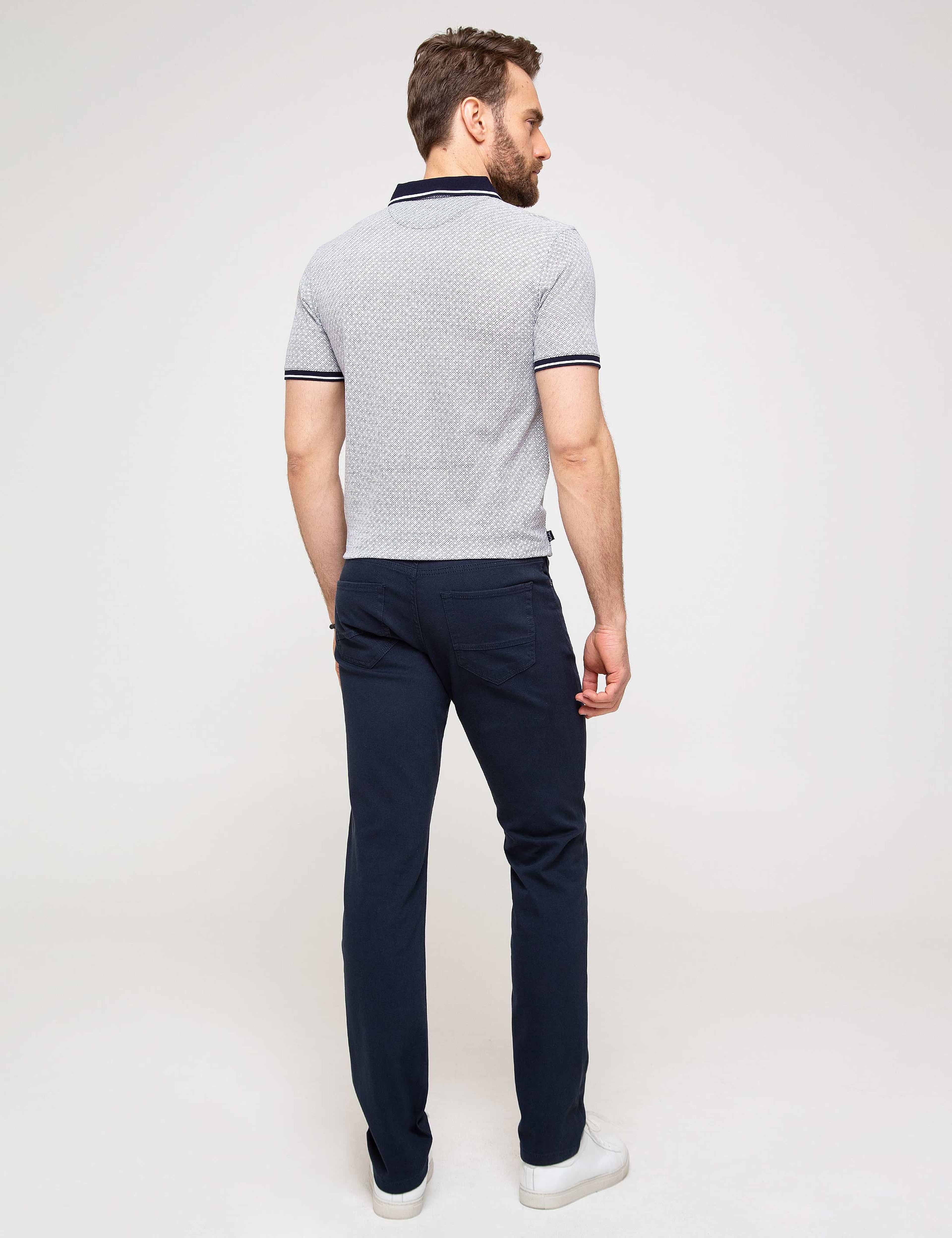 Lacivert Slim Fit Chino Pantolon