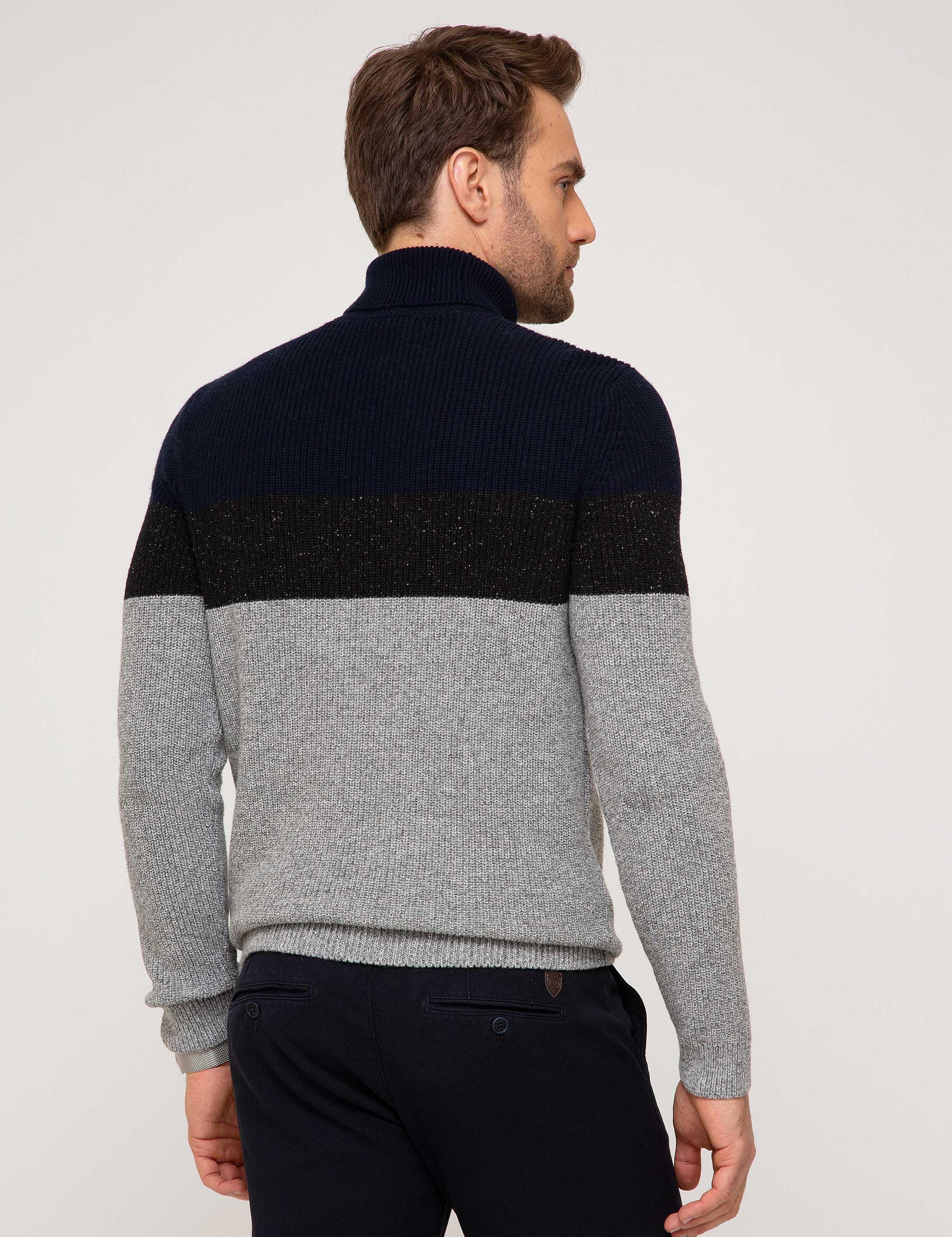 Lacivert Slim Fit Kazak