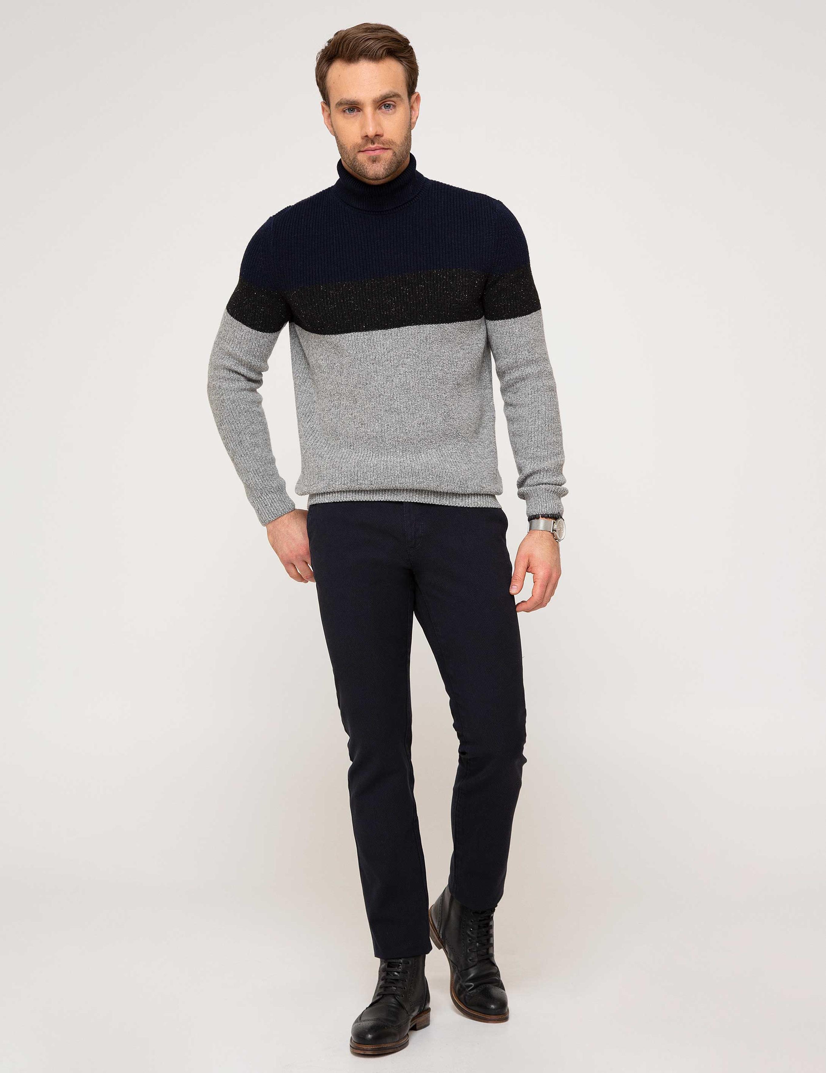 Lacivert Slim Fit Kazak