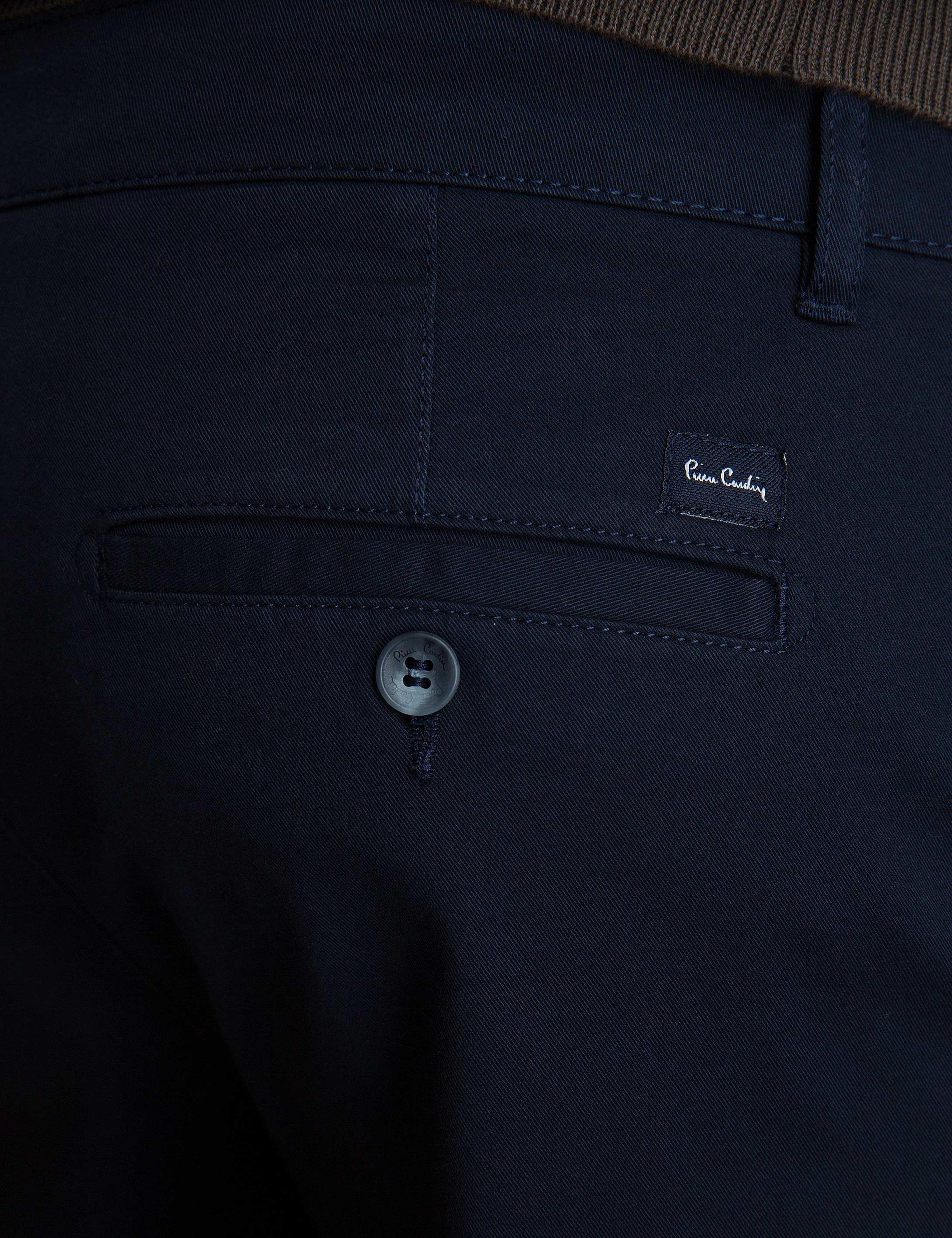 Lacivert Slim Fit Kanvas Pantolon