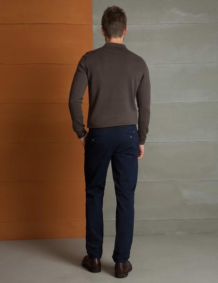 Lacivert Slim Fit Kanvas Pantolon - 50193367003