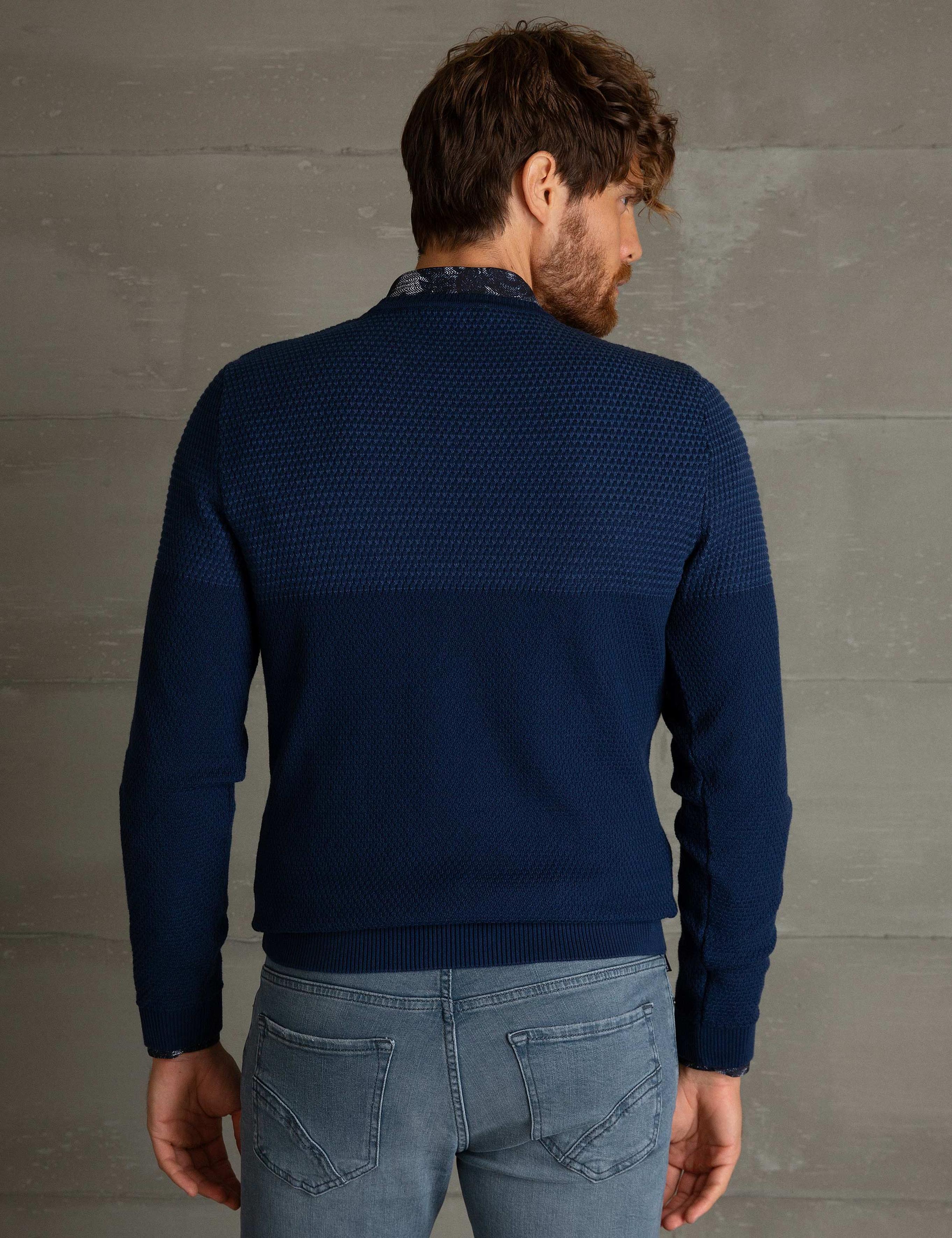 Lacivert Slim Fit Kazak