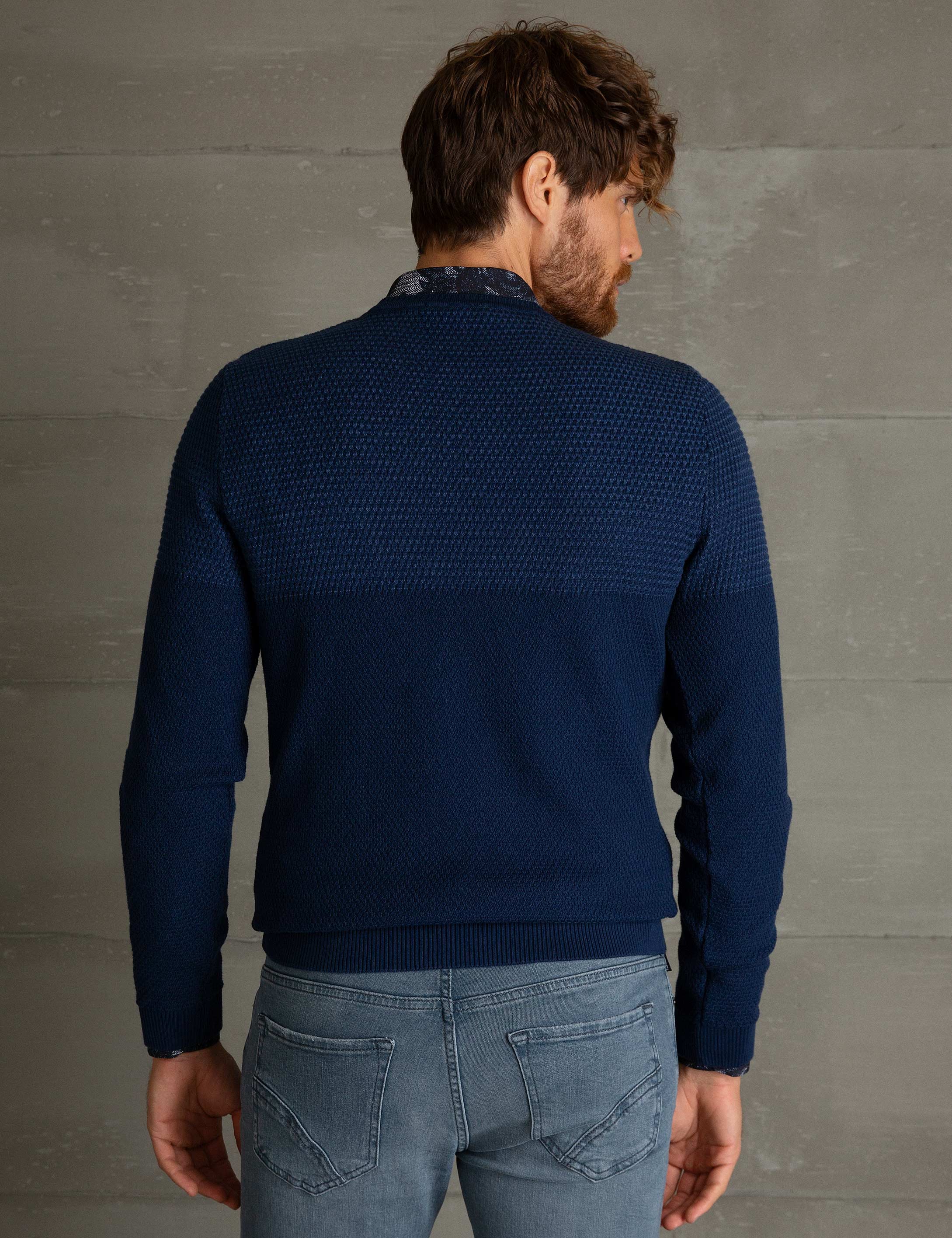 Lacivert Slim Fit Kazak