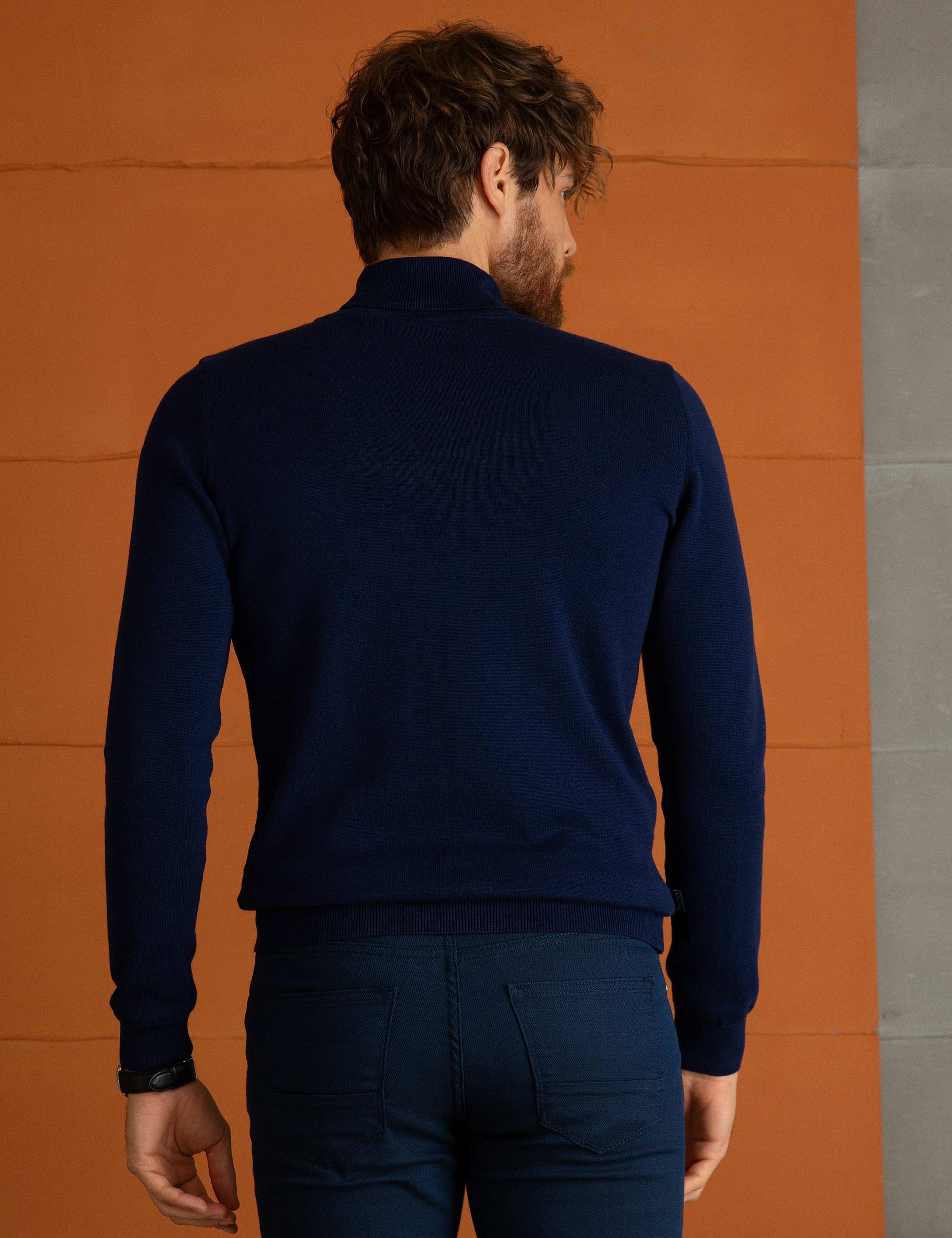 Lacivert Triko Kazak