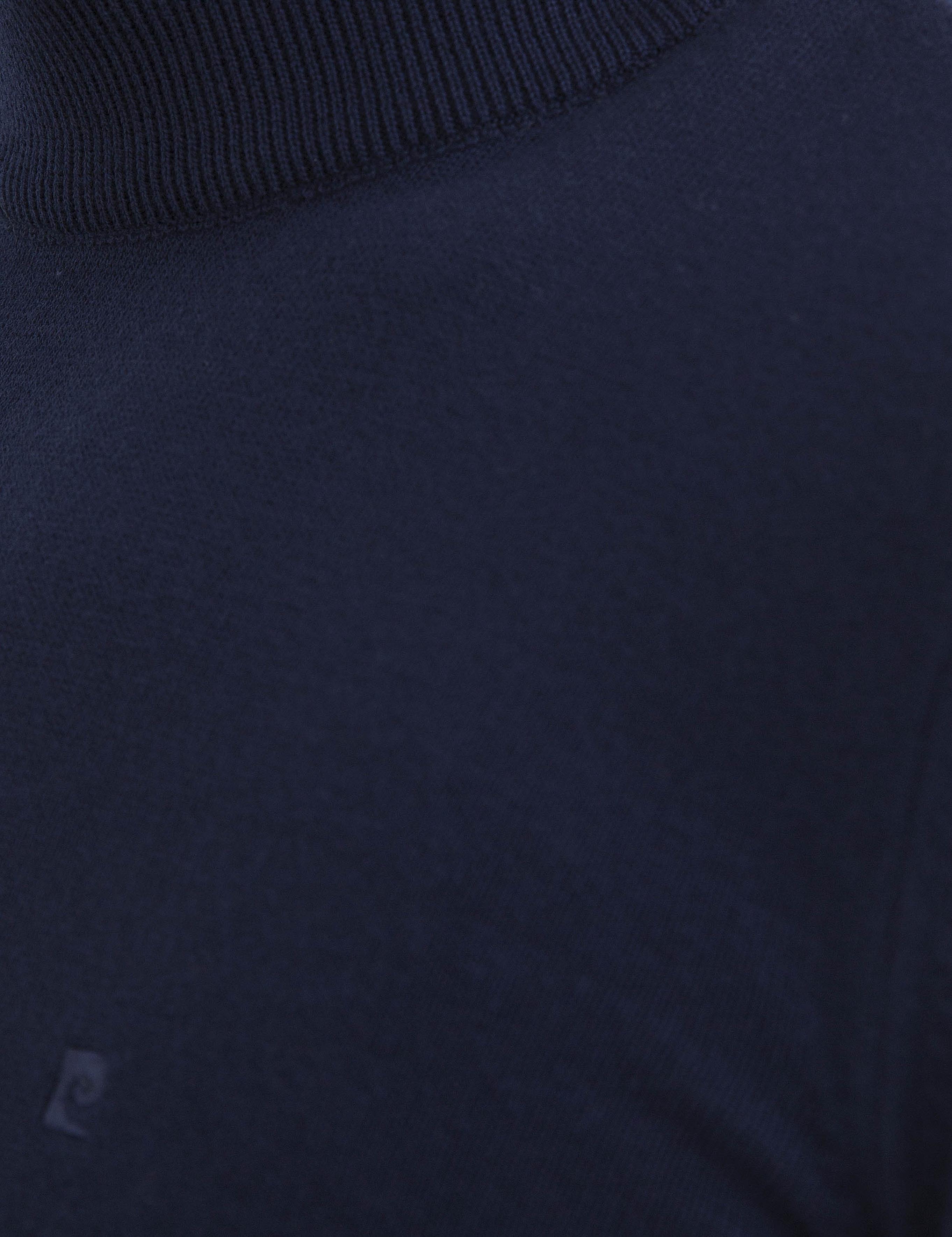 Lacivert Slim Fit Yarım Balıkçı Yaka Basic Triko Kazak