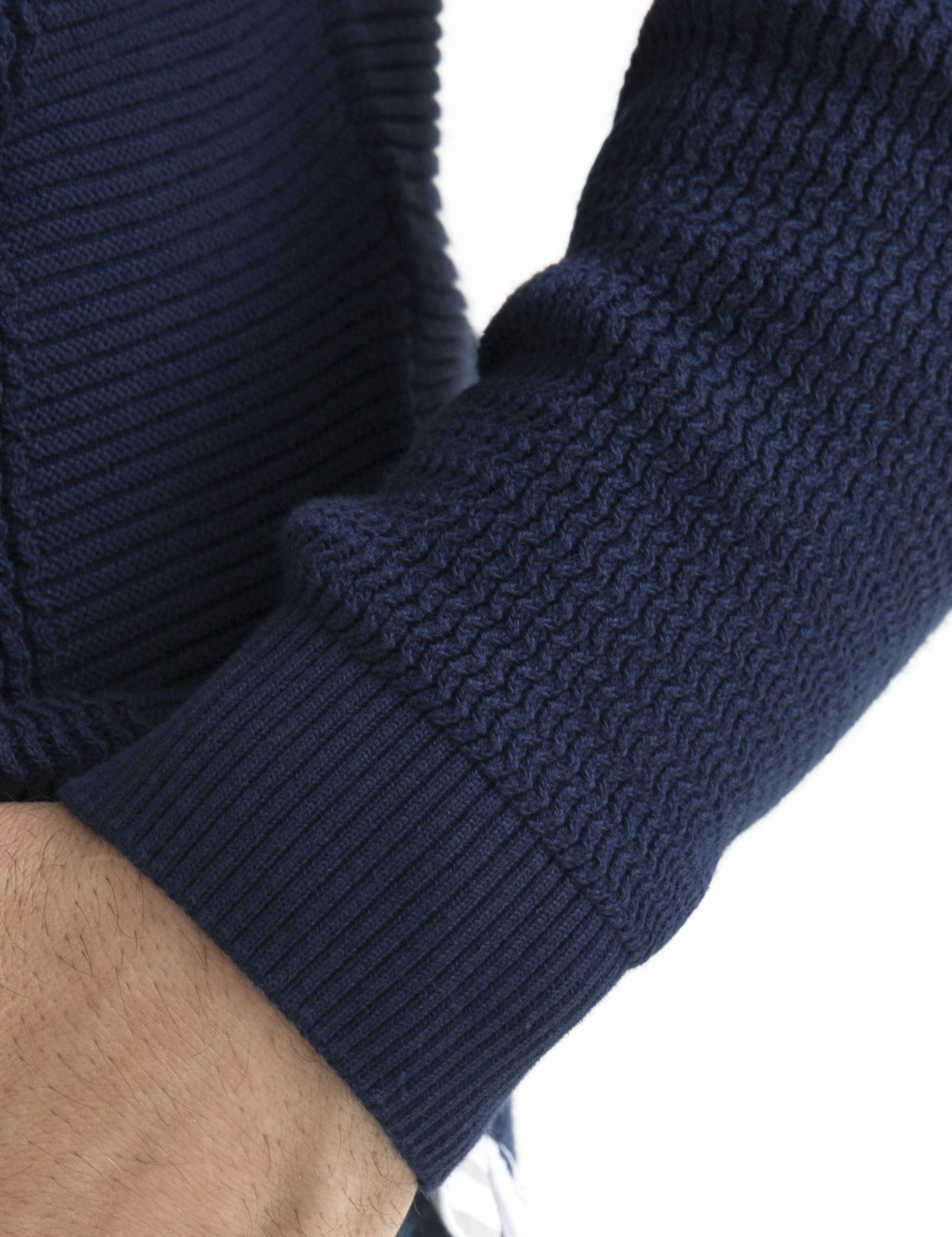 Lacivert Slim Fit Triko Kazak - Image 4