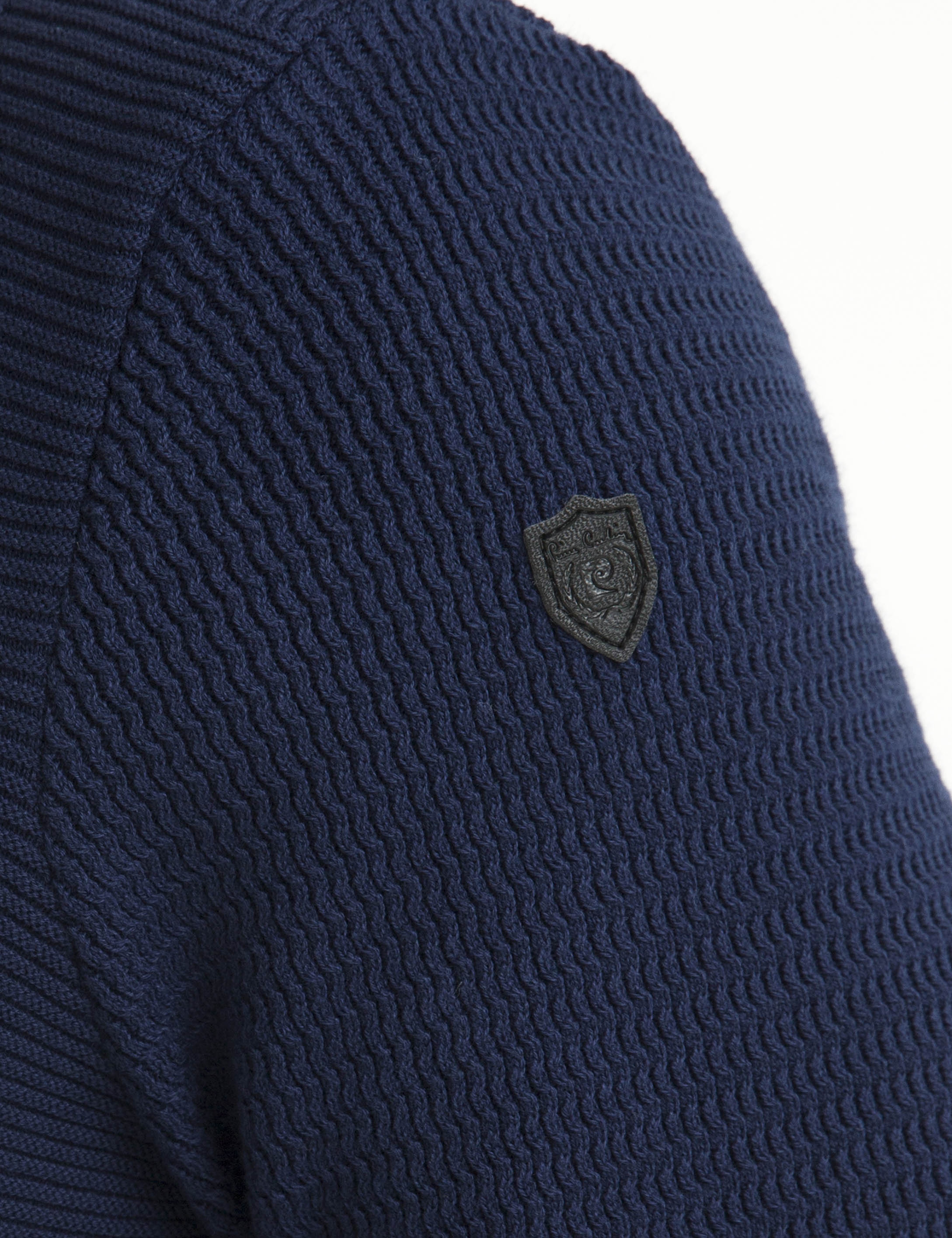 Lacivert Slim Fit Triko Kazak