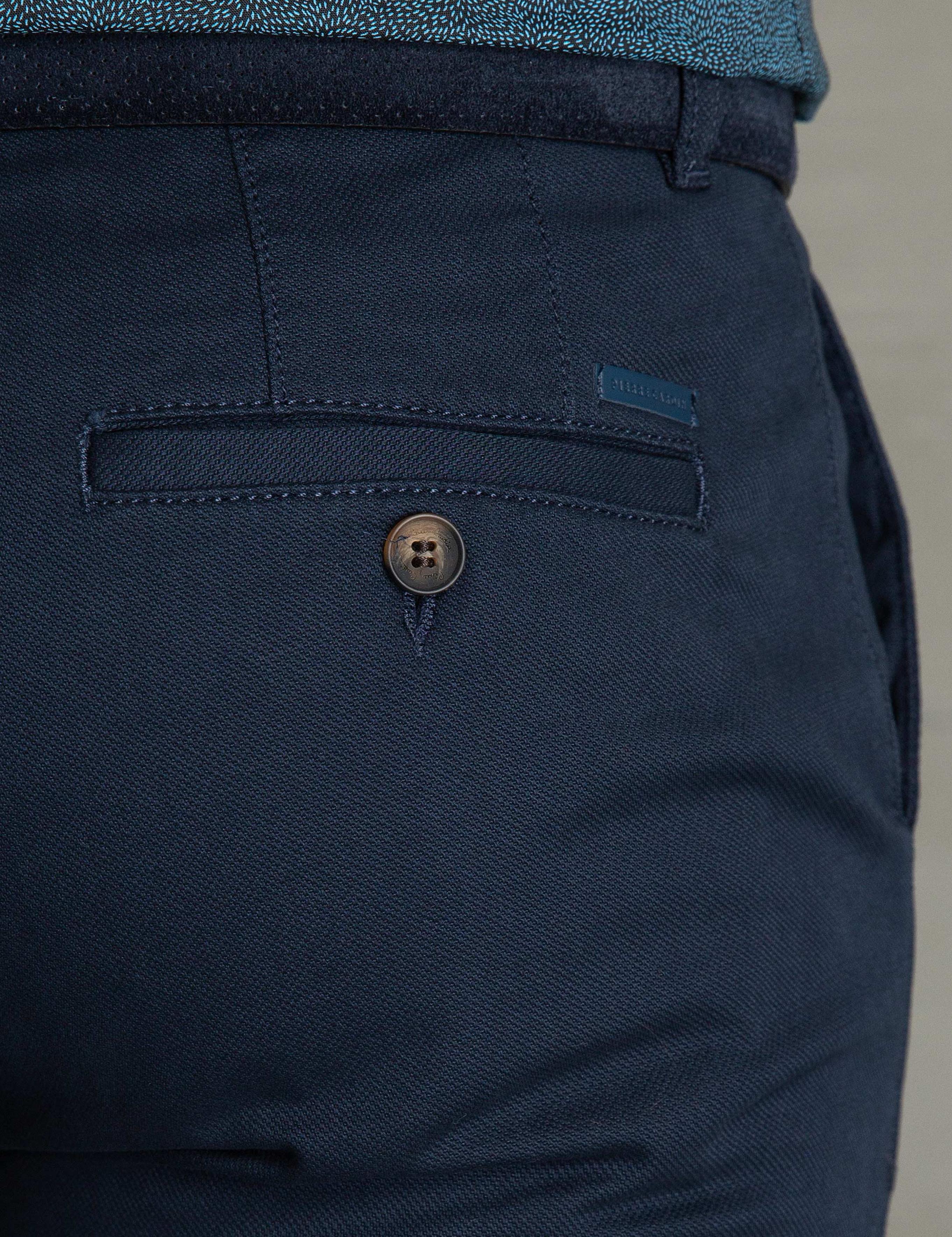 Lacivert Slim Fit Kanvas Pantolon