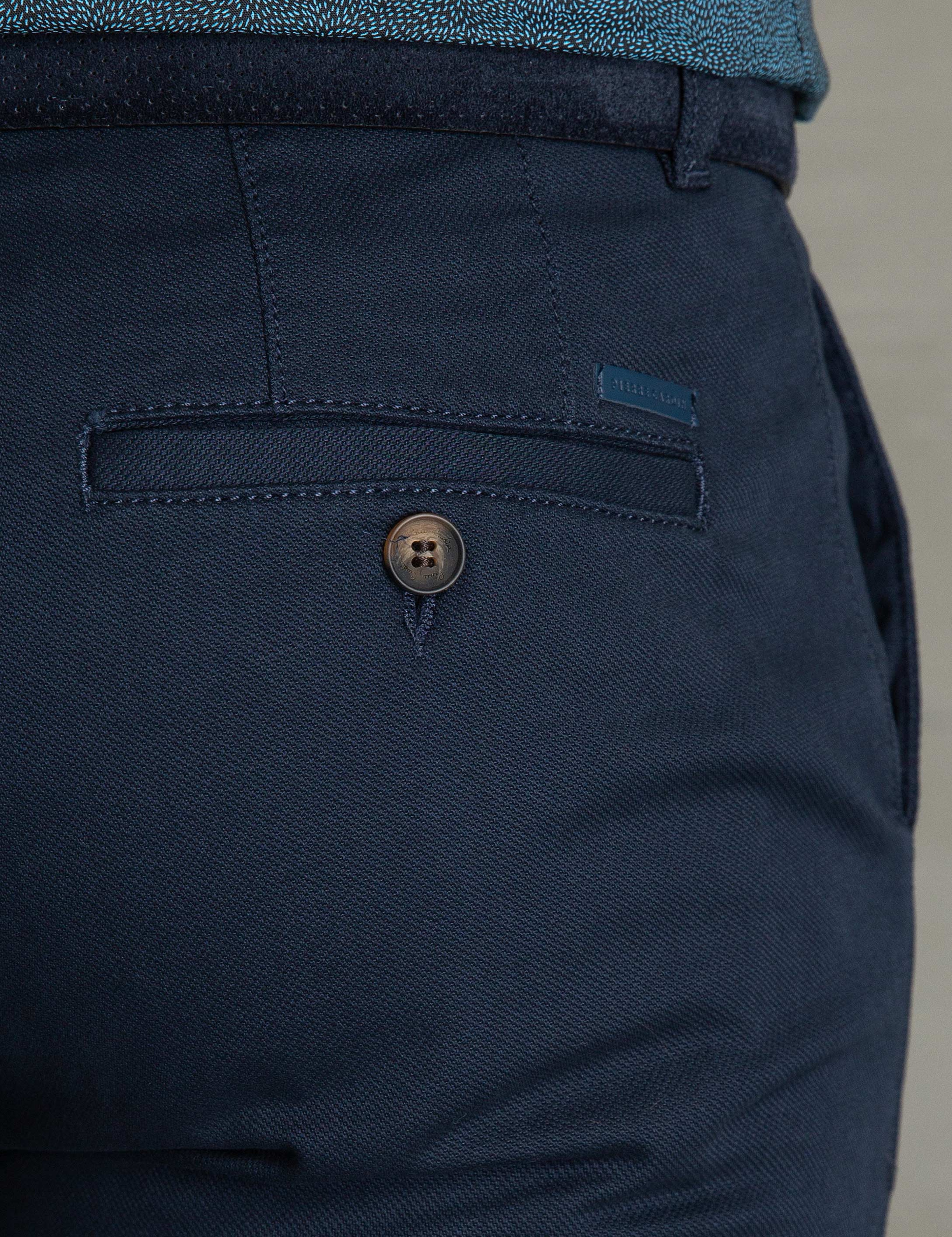 Lacivert Slim Fit Kanvas Pantolon - Image 3