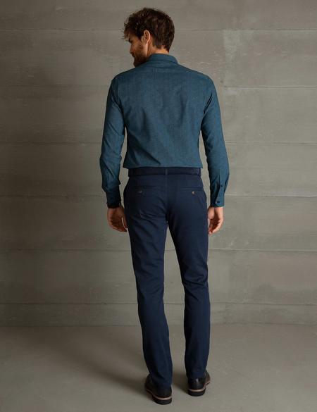 Lacivert Slim Fit Kanvas Pantolon - 50195936012