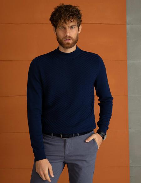 Lacivert Slim Fit Kazak - 50197172007