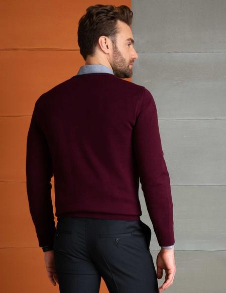 Bordo Slim Fit Kazak - 50205226019