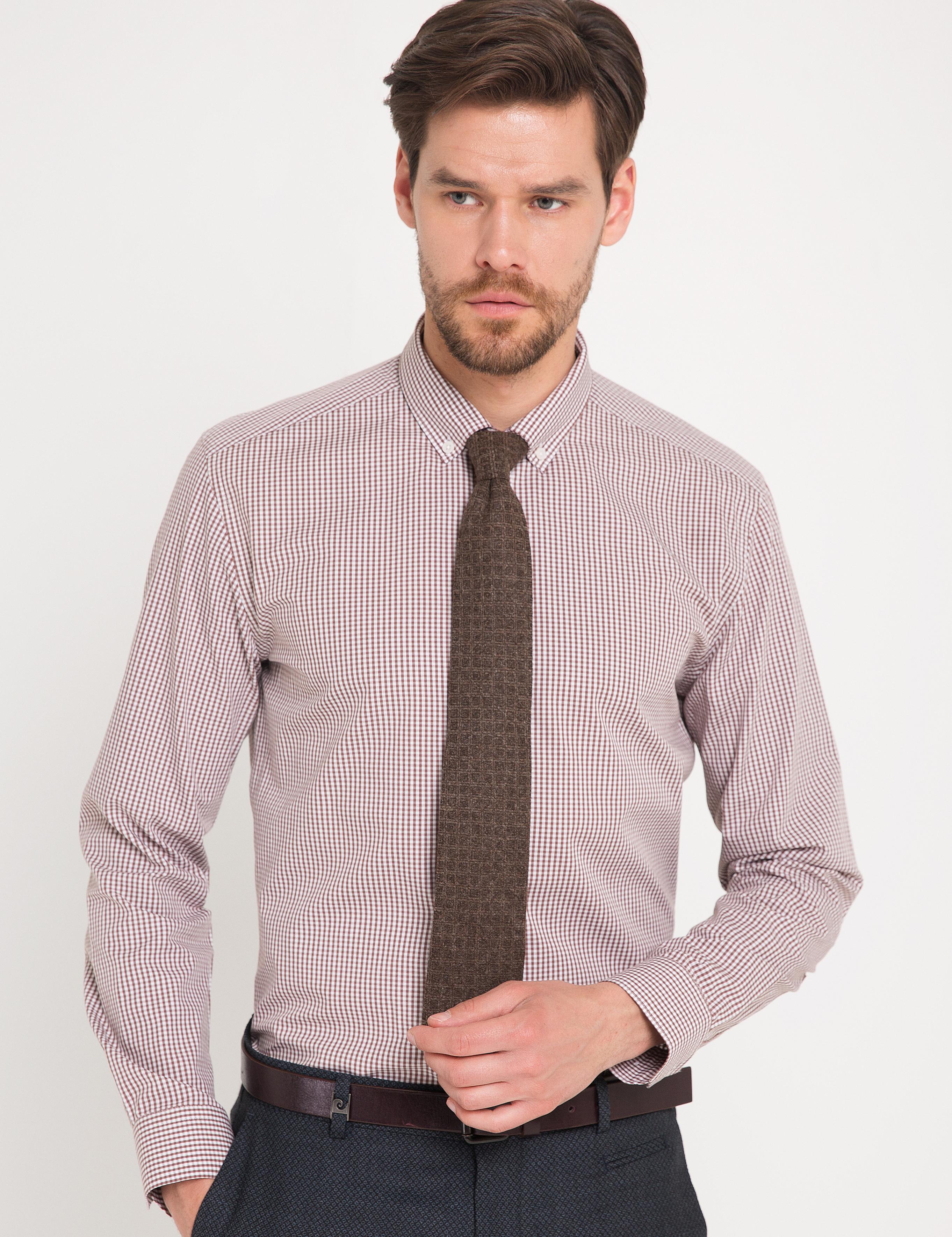 Slim Kahverengi Gömlek