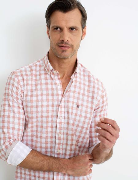 Kahverengi Slim Fit Gömlek - 50187589008