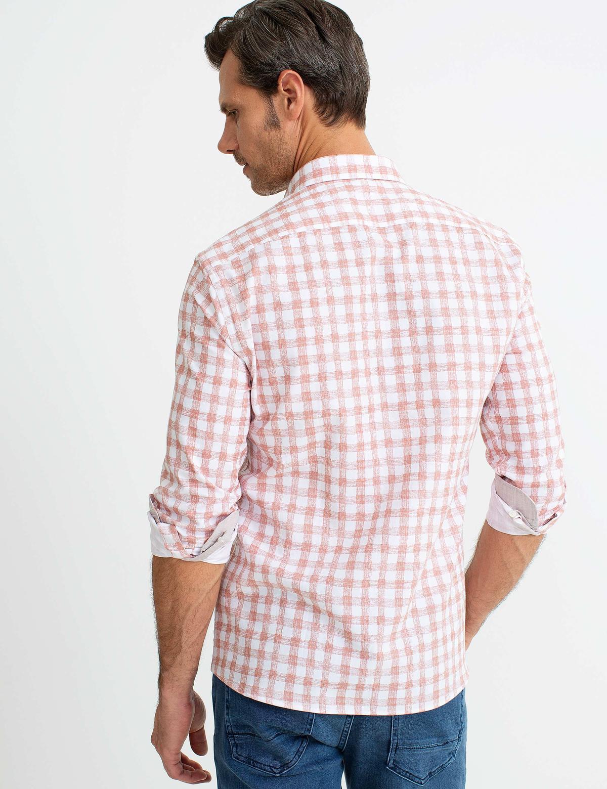 Kahverengi Slim Fit Gömlek - 50187589008