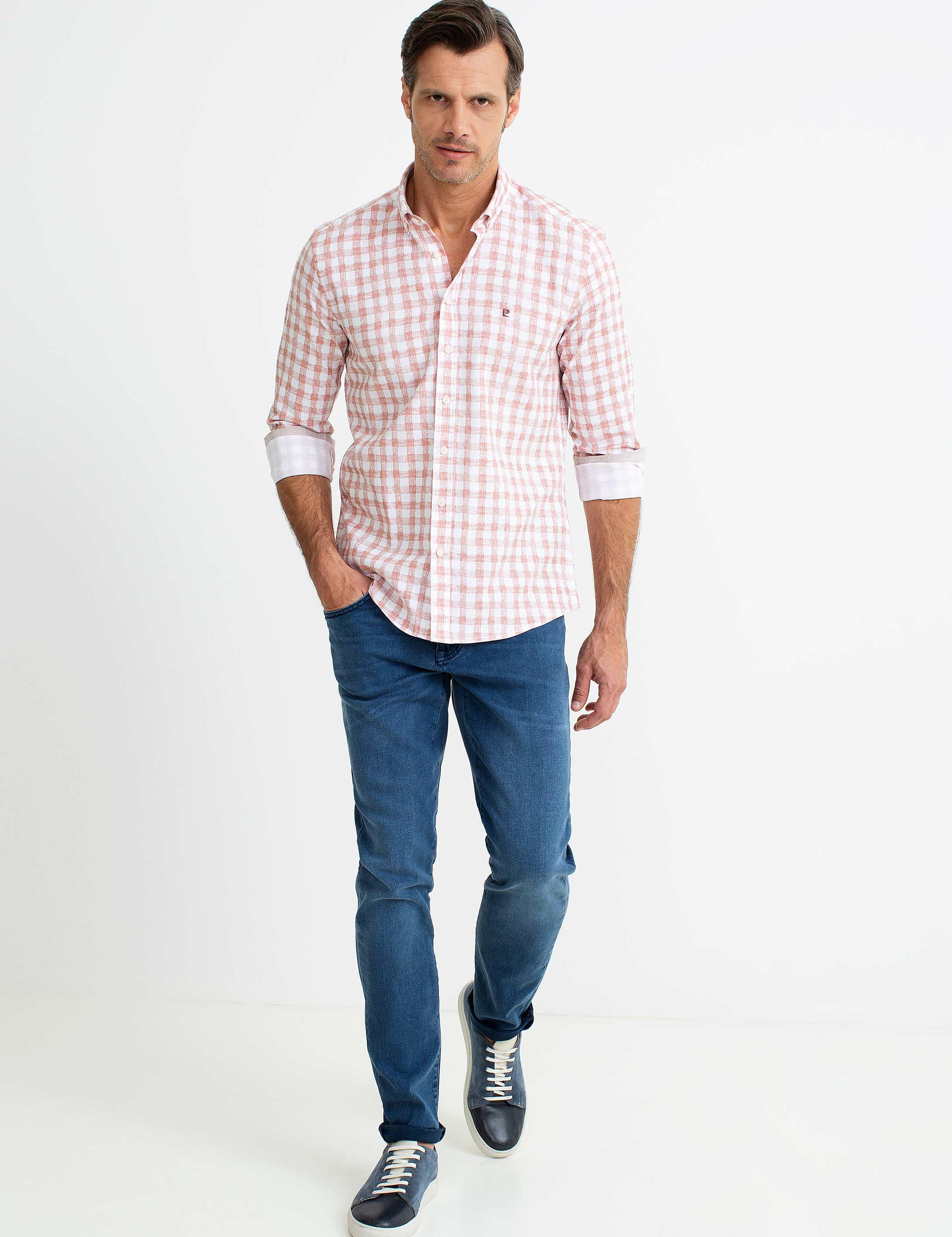 Kahverengi Slim Fit Gömlek