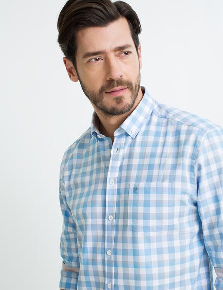 Açık Mavi Regular Fit Gömlek - 50187594007