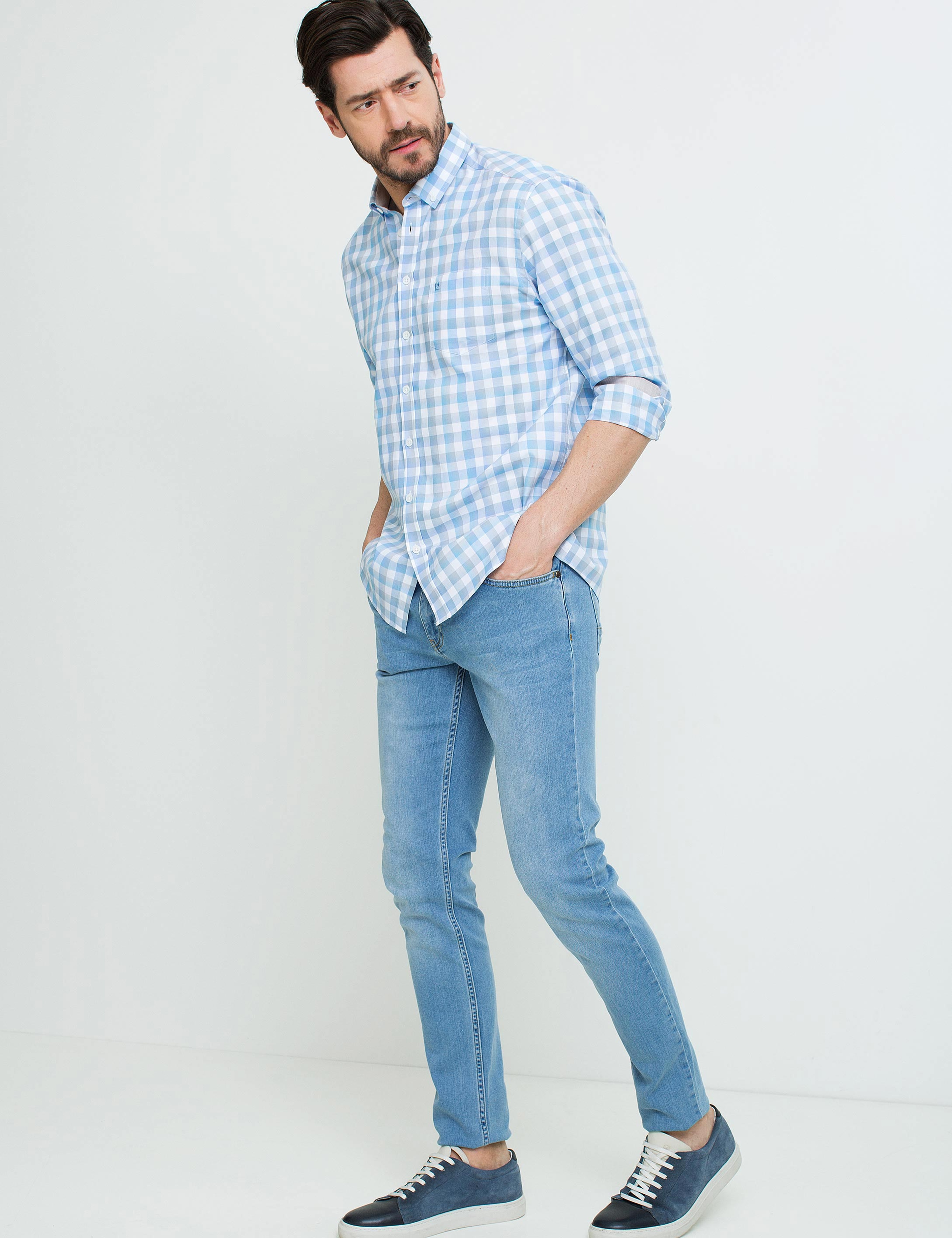 Açık Mavi Regular Fit Gömlek - Image 2