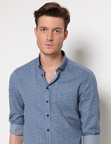 Gri Slim Fit Gömlek - 50187968005